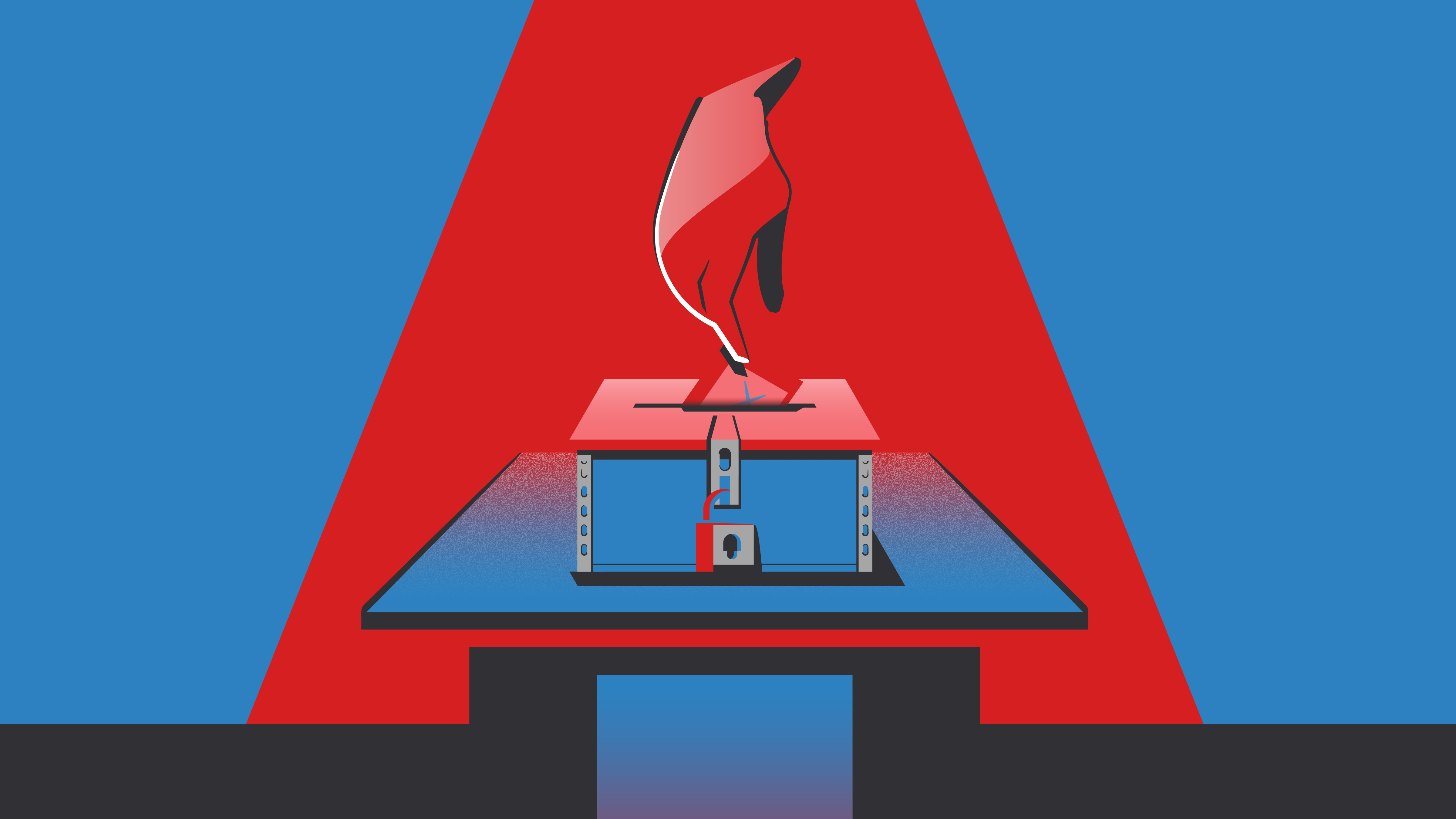 Much of the fleet of electronic voting machines in the United States was designed without security in mind, in response to the last big national flap over an election in 2000. (Marcus Marritt for NPR)
