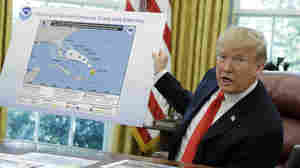 Trump Displays Altered Map Of Hurricane Dorian's Path To Include Alabama 