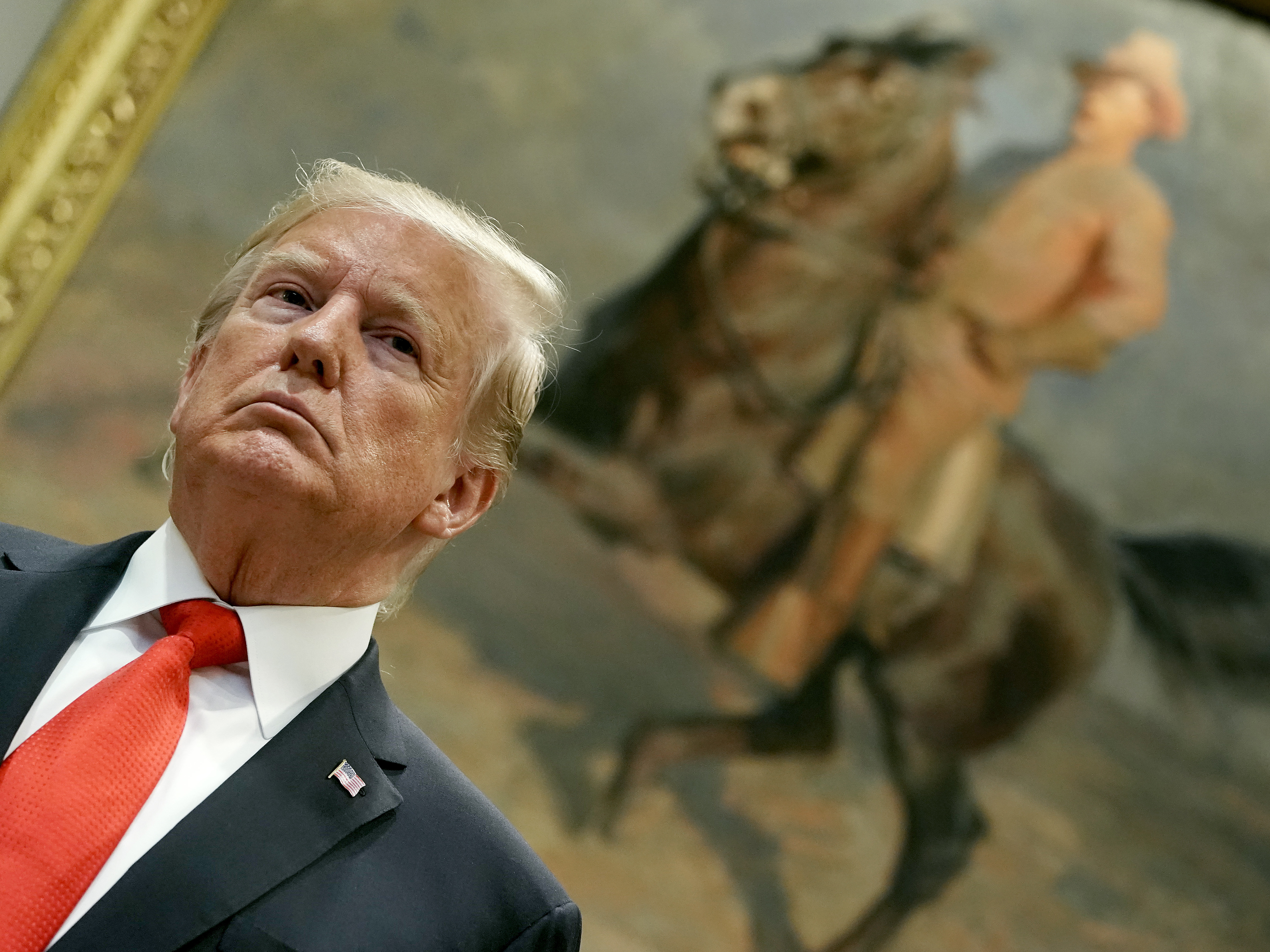 President Trump says he called off talks with the Taliban and Afghan leaders at Camp David. Above, he speaks in the White House's Roosevelt Room on Sept. 4. (Getty Images)