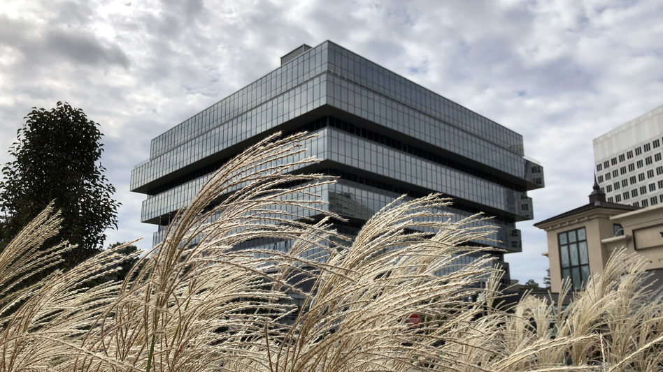 Purdue Pharma's headquarters in Stamford, Conn., seen earlier this month. The OxyContin manufacturer has filed for Chapter 11 bankruptcy, but some want the company's owners to face criminal charges over the opioid crisis. (John Moore/Getty Images)