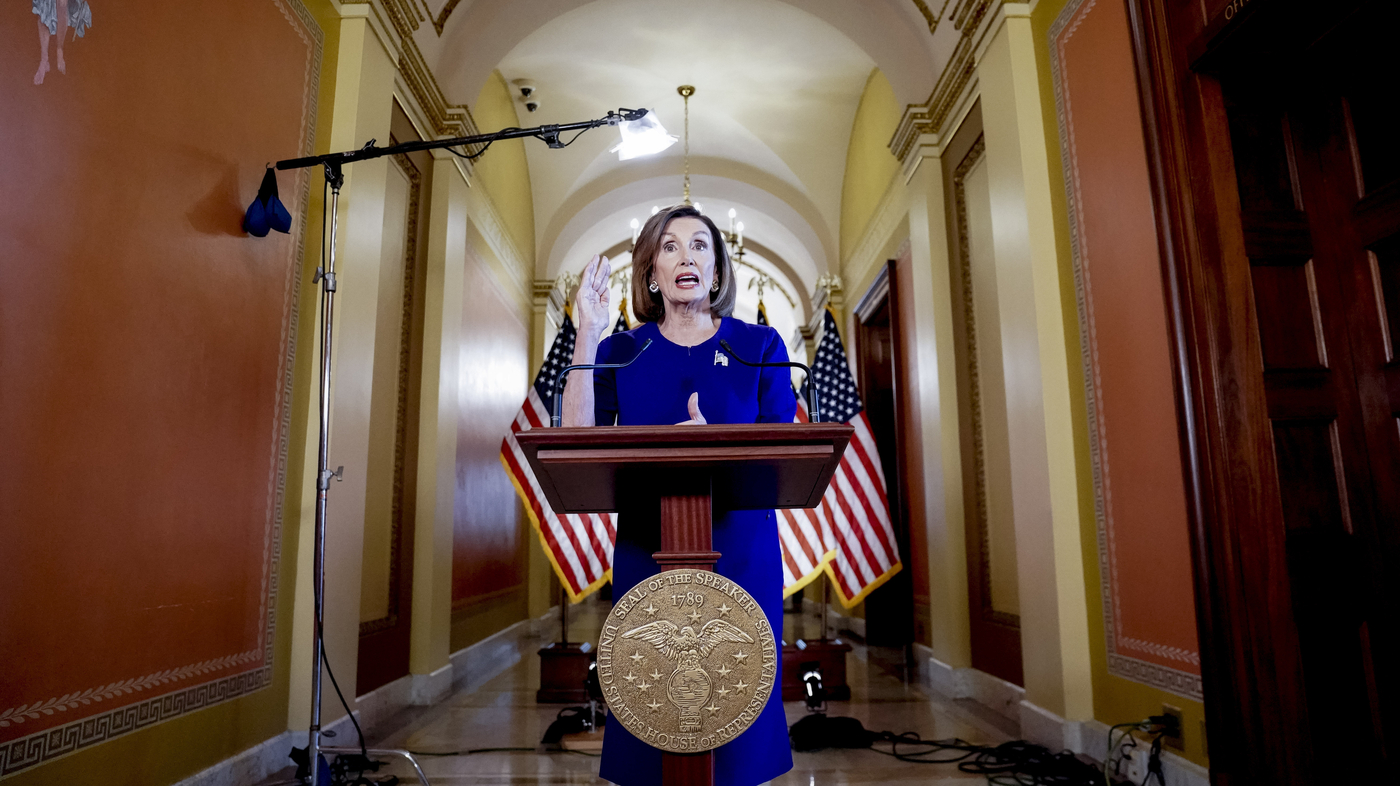 Pelosi Announces Formal Impeachment Inquiry Into President Trump : NPR