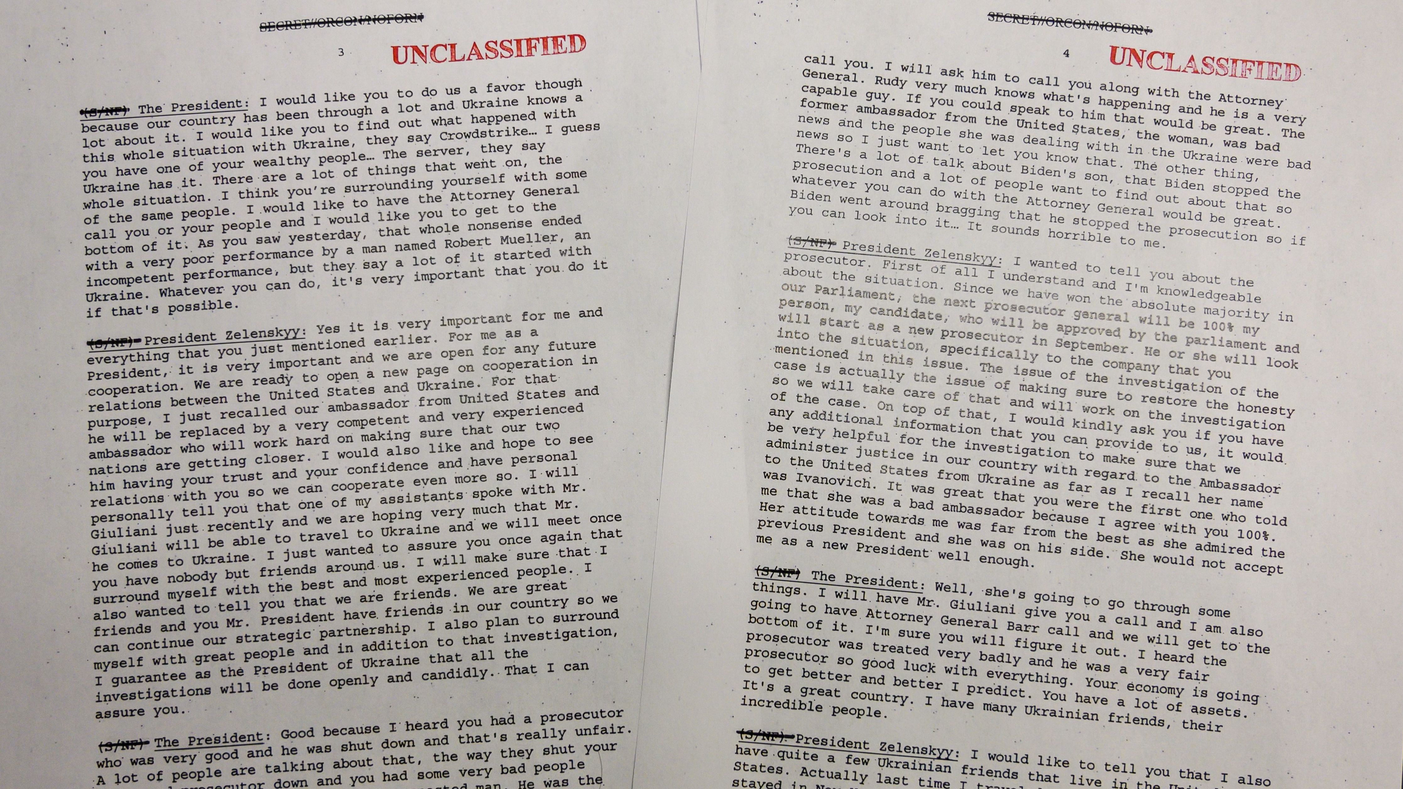 The whistleblower complaint says notes from President Trump's call with the Ukrainian president, released this week, were loaded into an electronic system meant for classified information "of an especially sensitive nature."