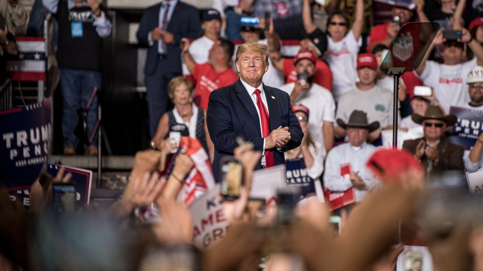 President Trump at his Keep America Great rally last month in Rio Rancho, N.M. (Cengiz Yar/Getty Images)