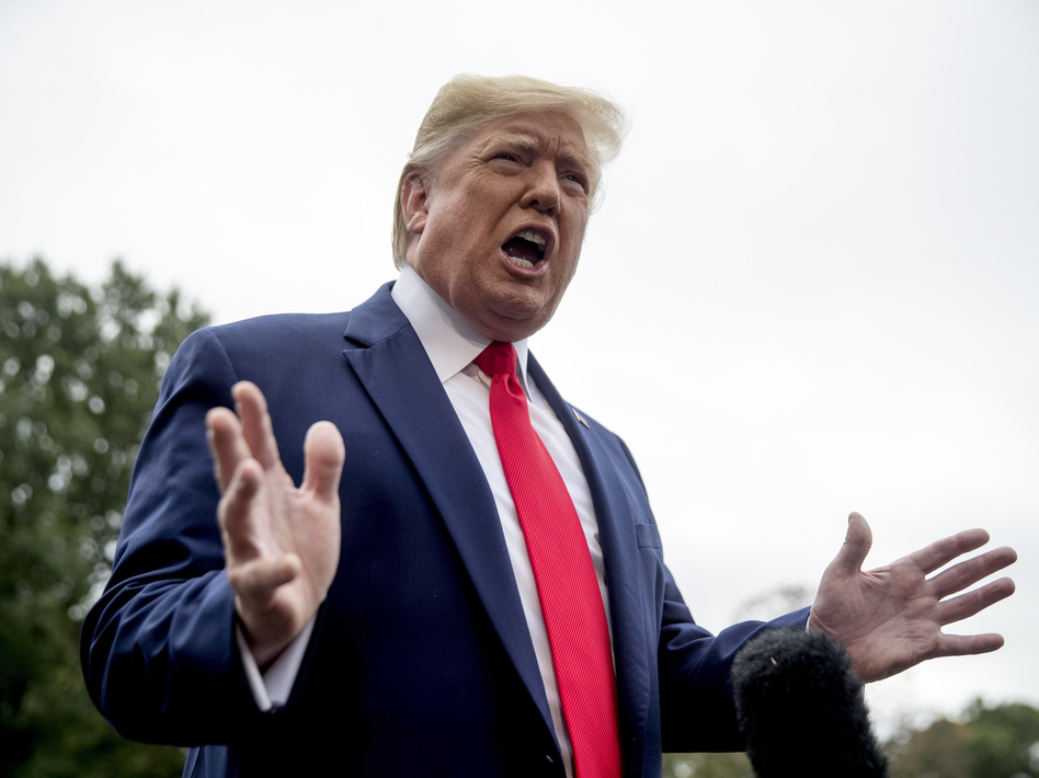 President Trump's remarks Thursday are a significant escalation of events in the Ukraine matter. (Andrew Harnik/AP)