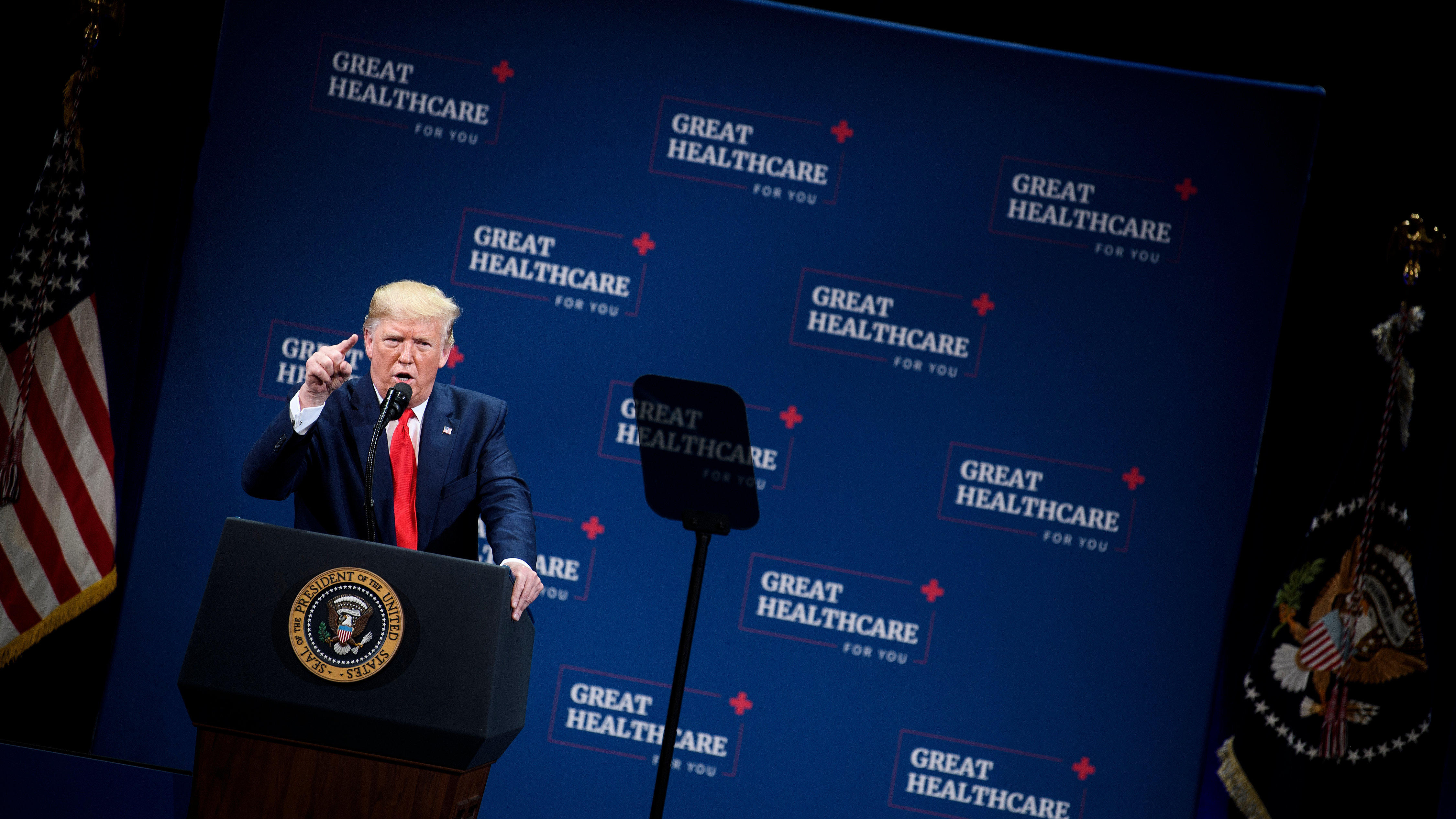 President Trump talked to seniors about health care in central Florida in early October. "We eliminated Obamacare