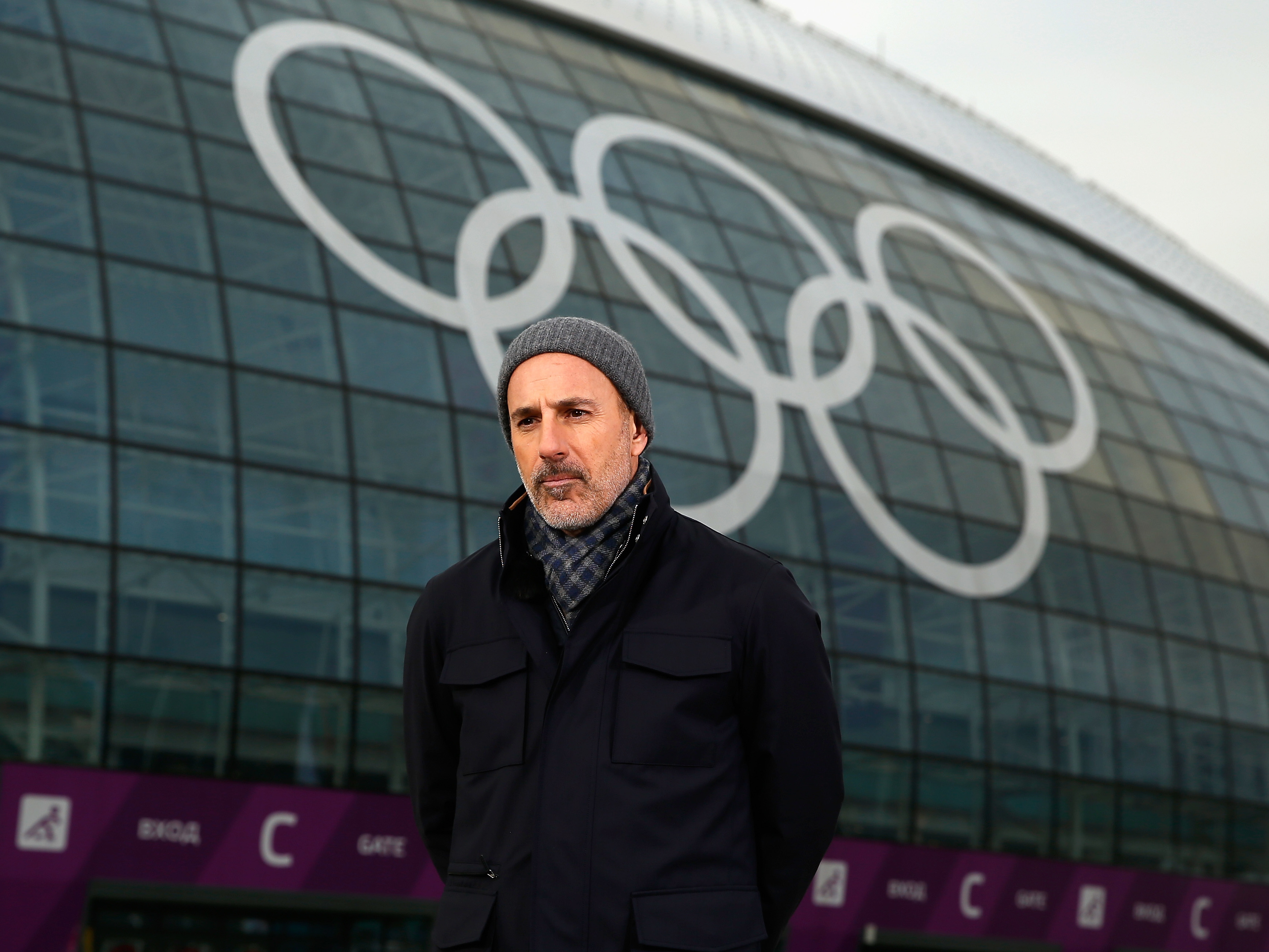Matt Lauer, seen reporting for the NBC <em>Today</em> show at the 2014 Winter Olympics in Sochi, Russia, where the sexual assault described in Ronan Farrow's new book is alleged to have taken place. (Getty Images)