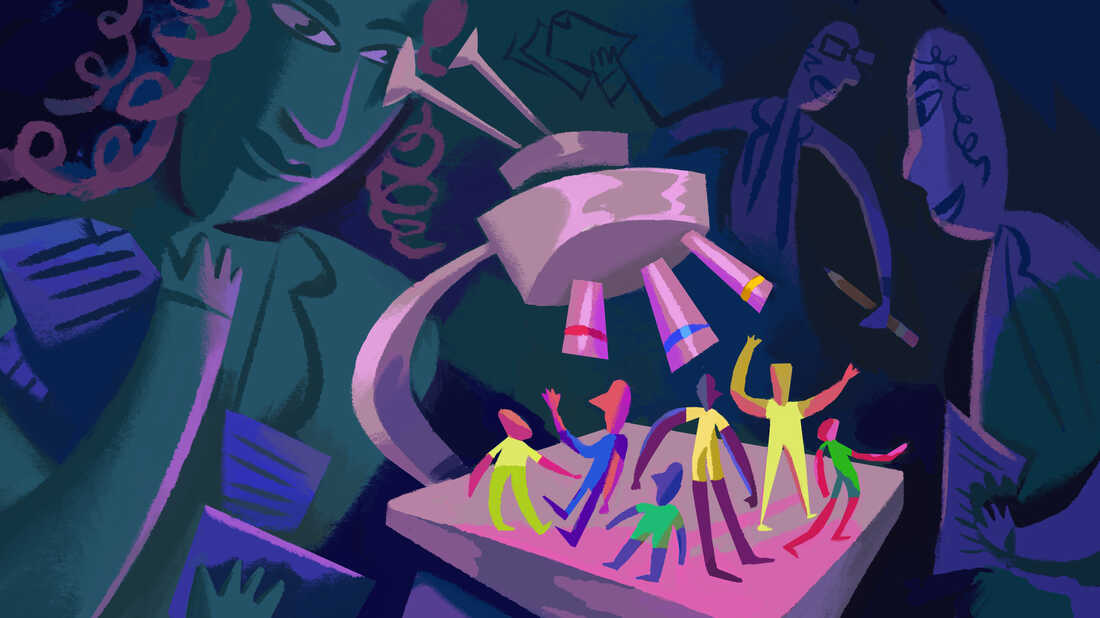 Illustration of researchers