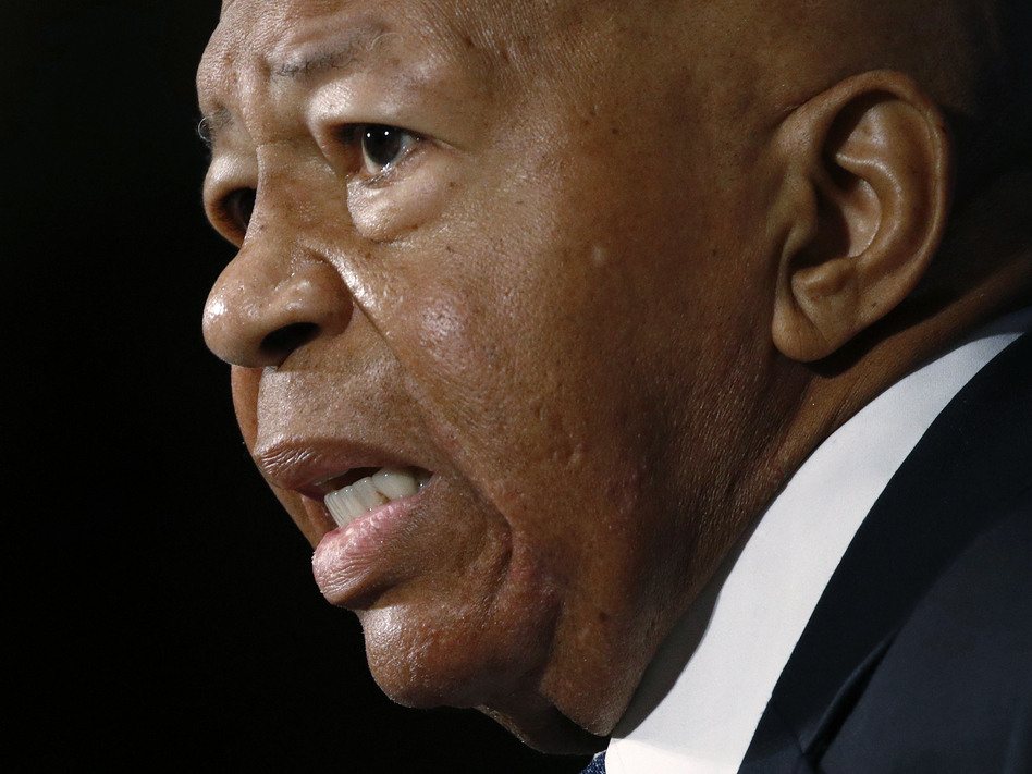 Rep. Elijah Cummings, D-Md., speaks during a luncheon at the National Press Club in Washington in August. (Patrick Semansky/AP)