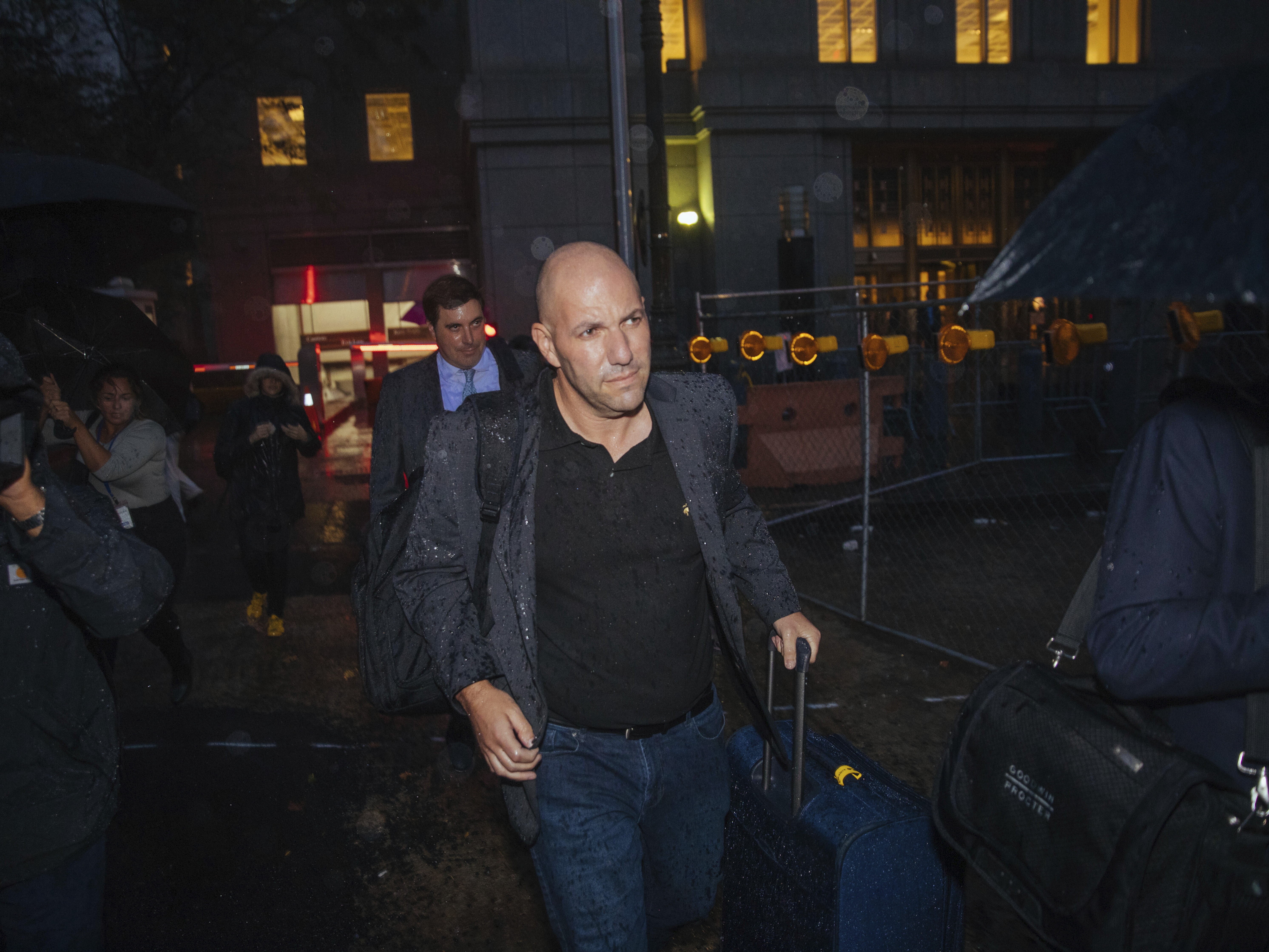 David Correia leaves the Daniel Patrick Moynihan United States Courthouse in Manhattan after his appearance on Wednesday.