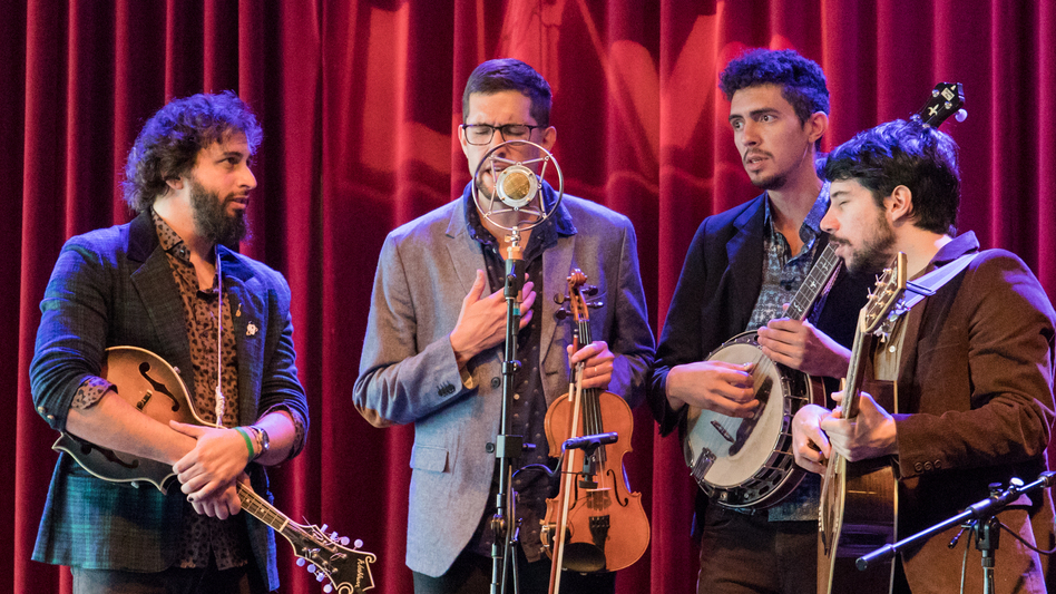 Che Apalache performing live for World Cafe (Jamie Stow/WXPN)