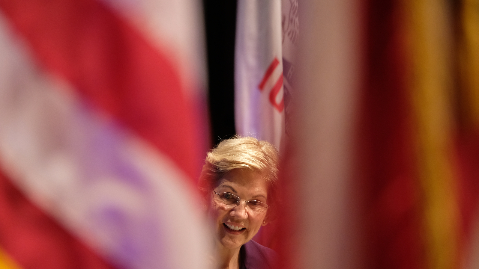 Sen. Elizabeth Warren speaks at the Presidential Candidate Forum on LGBTQ Issues last month in Cedar Rapids, Iowa. (Getty Images for GLAAD)