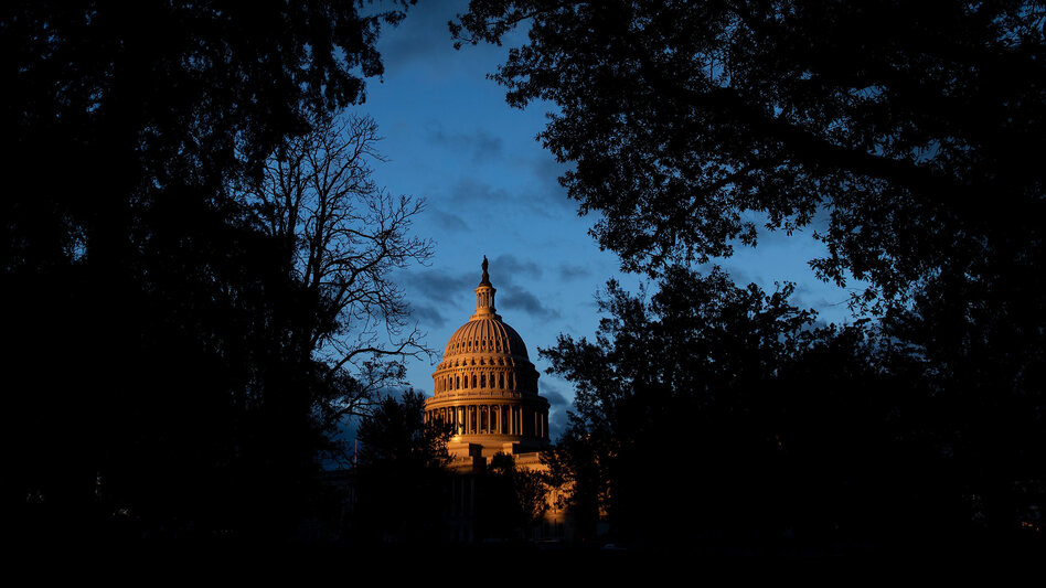 A view of the U.S. Capitol this month. Charles Kupperman, deputy to former national security adviser John Bolton, did not appear Monday to testify in the impeachment inquiry of President Trump. (Brendan Smialowski/AFP via Getty Images)