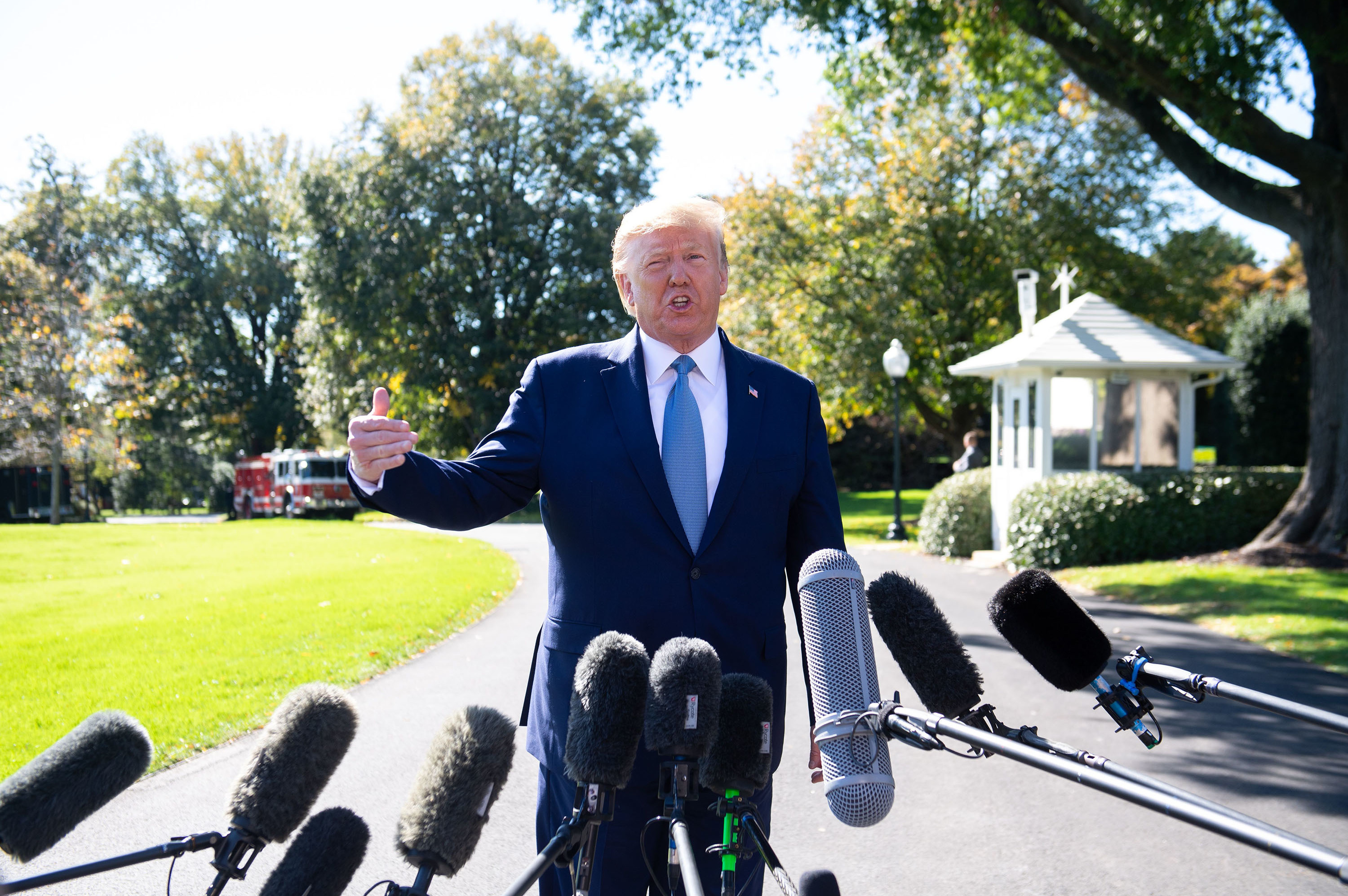 President Trump insists there was no quid pro quo with Ukraine — but the phrase was not always synonymous with a shakedown. (AFP via Getty Images)