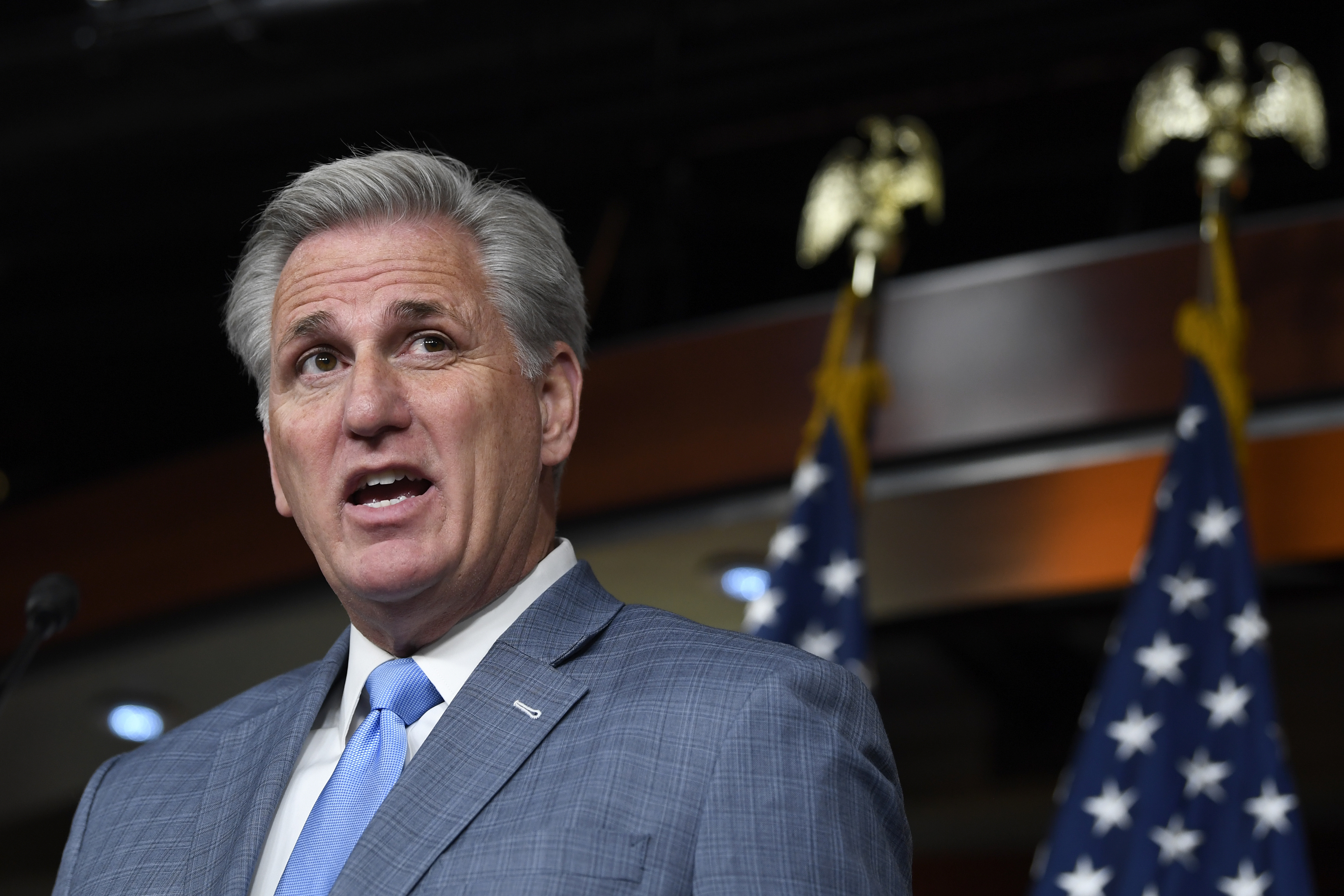 House Minority Leader Kevin McCarthy criticized the impeachment inquiry led by House Democrats.