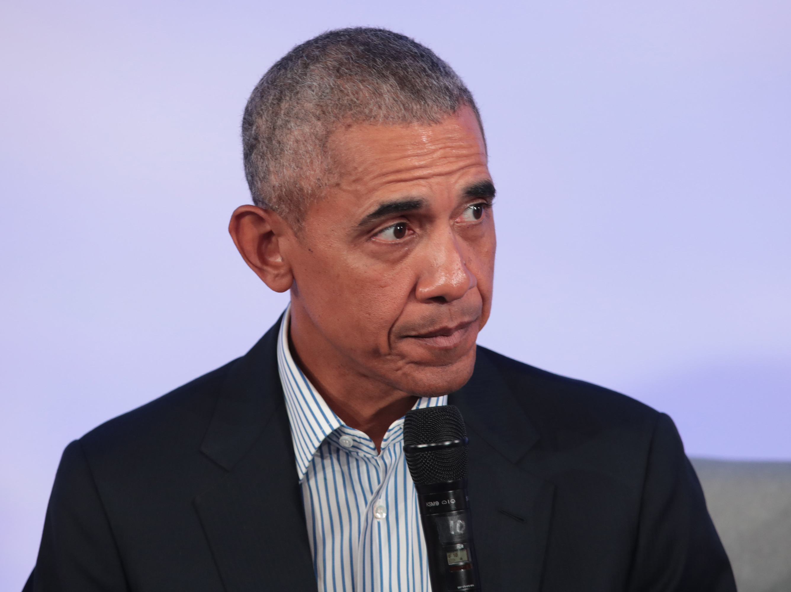 Former President Barack Obama speaks to guests at the Obama Foundation Summit on Tuesday in Chicago. (Getty Images)