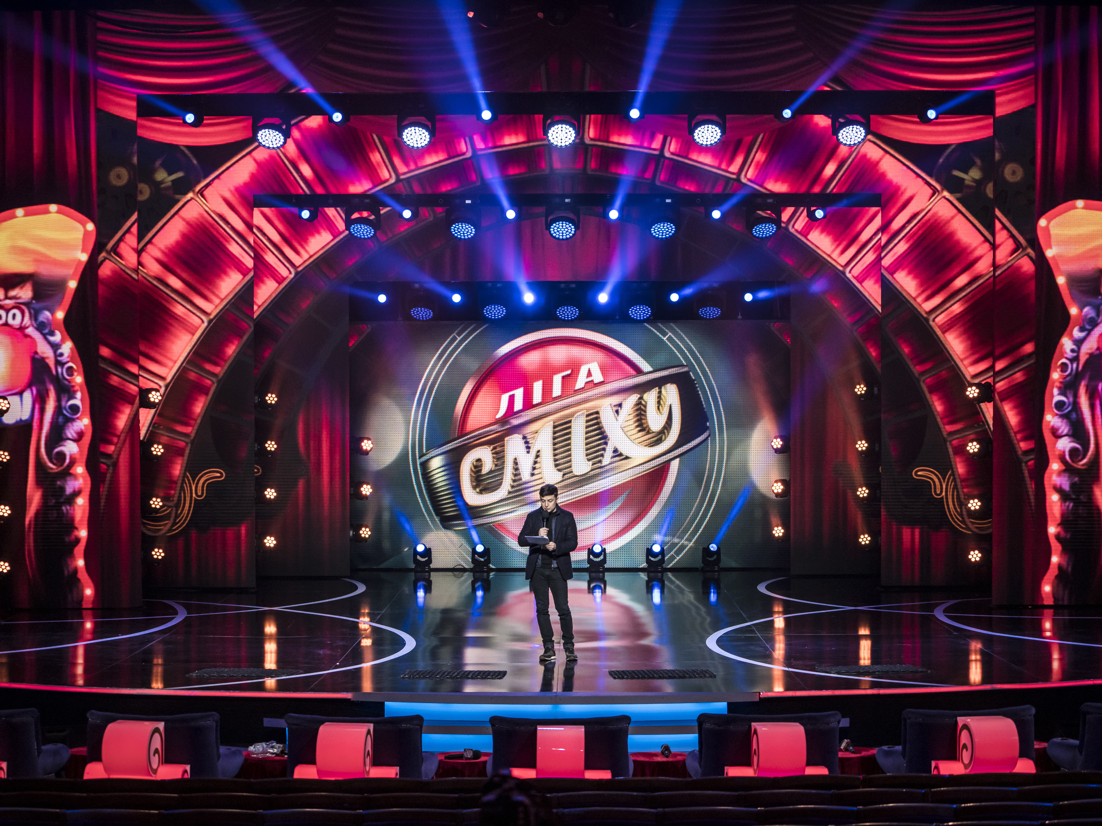 How Ukraine's President Wound Up In The Middle Of The Trump Impeachment Inquiry 3 Zelenskiy attends the rehearsal of his comedy show Liga Smeha (League of Laughter) on March 19 in Kyiv, Ukraine.