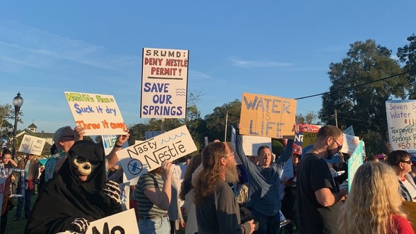 Activists demonstrated recently in High Springs, Fla., to oppose Nestlé