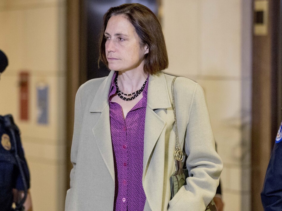Fiona Hill, a former White House adviser on Russia, arrives for a closed-door meeting as part of the House impeachment inquiry on Monday. (Andrew Harnik/AP)