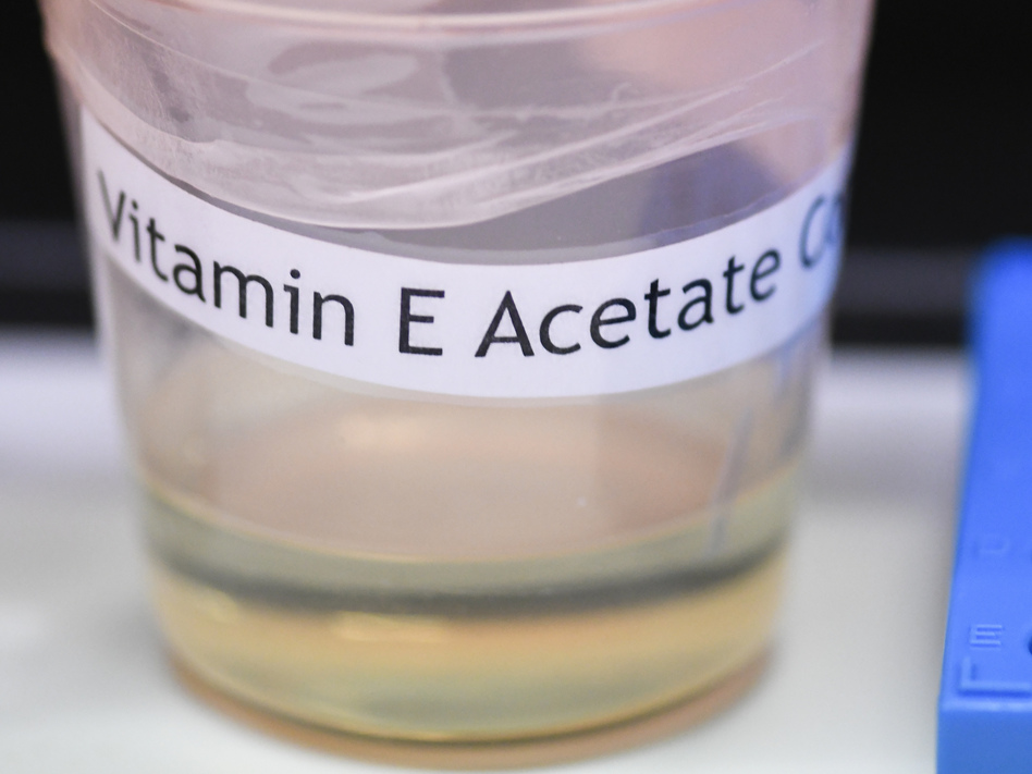 The Centers for Disease Control and Prevention in Atlanta said Friday that fluid extracted from the lungs of 29 injured patients who vaped all contained the chemical compound vitamin E acetate. (Hans Pennink/AP)