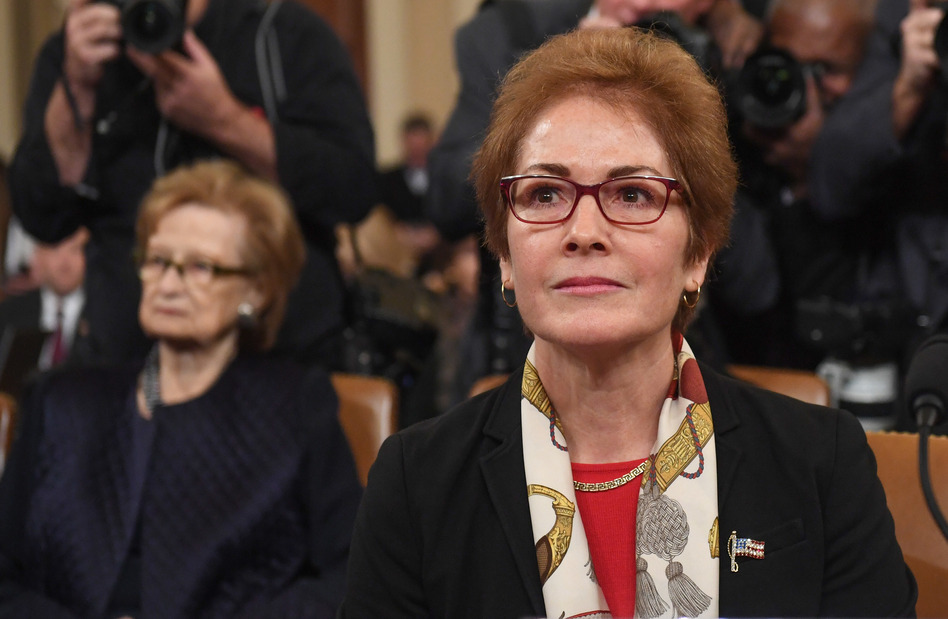 Former U.S. Ambassador to the Ukraine Marie Yovanovitch testifies during the second public hearings held by the House Intelligence Committee as part of the impeachment inquiry into President Trump on Friday. (Saul Loeb/AFP via Getty Images)