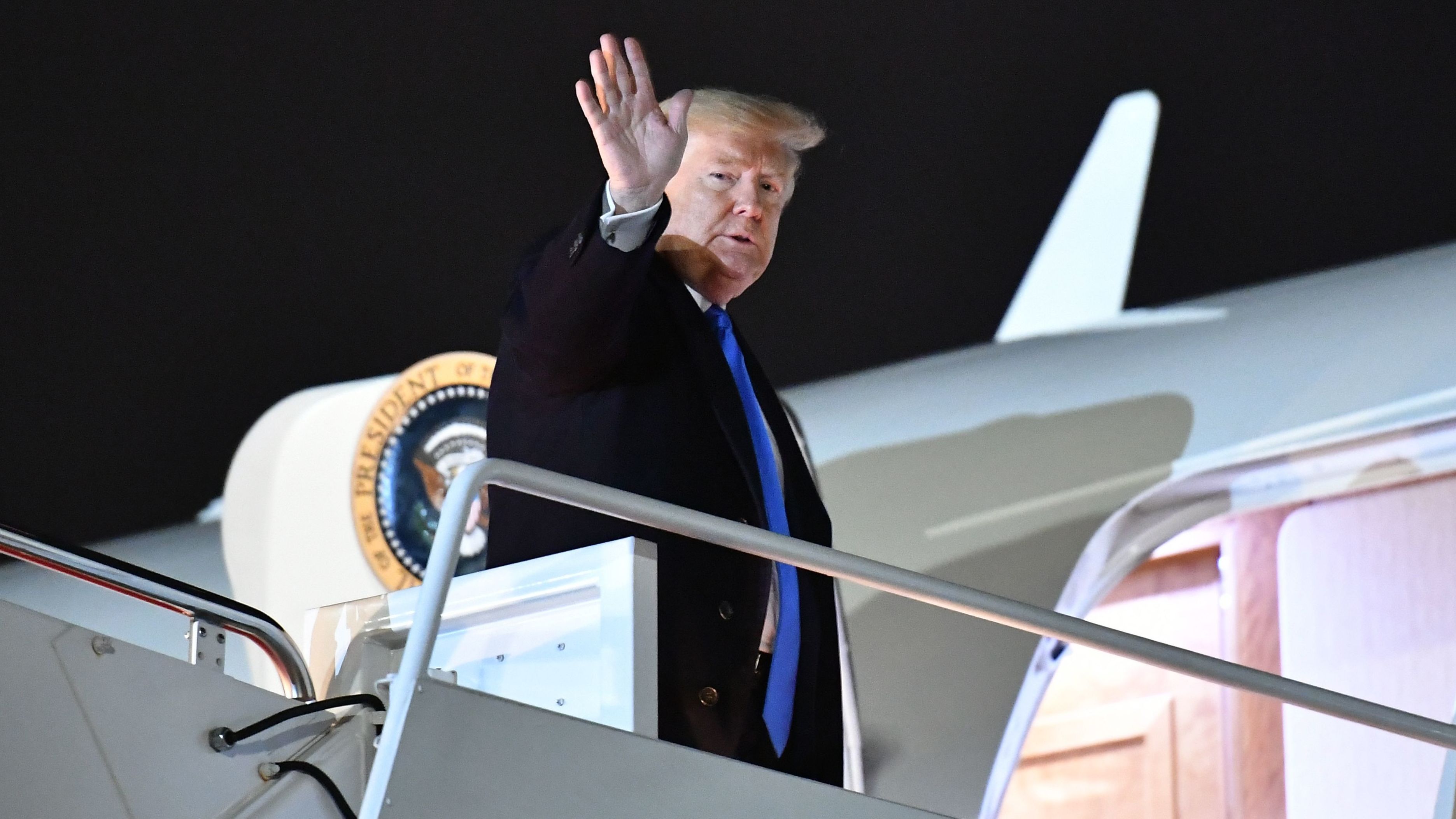 President Trump travels to London on Monday. But as the House Judiciary Committee holds its first hearing, it's unlikely Trump will be able to leave the impeachment inquiry behind. (AFP via Getty Images)