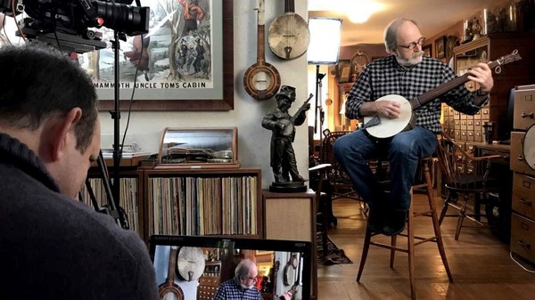 Marc Fields and his team films an interview at Jim Bollman