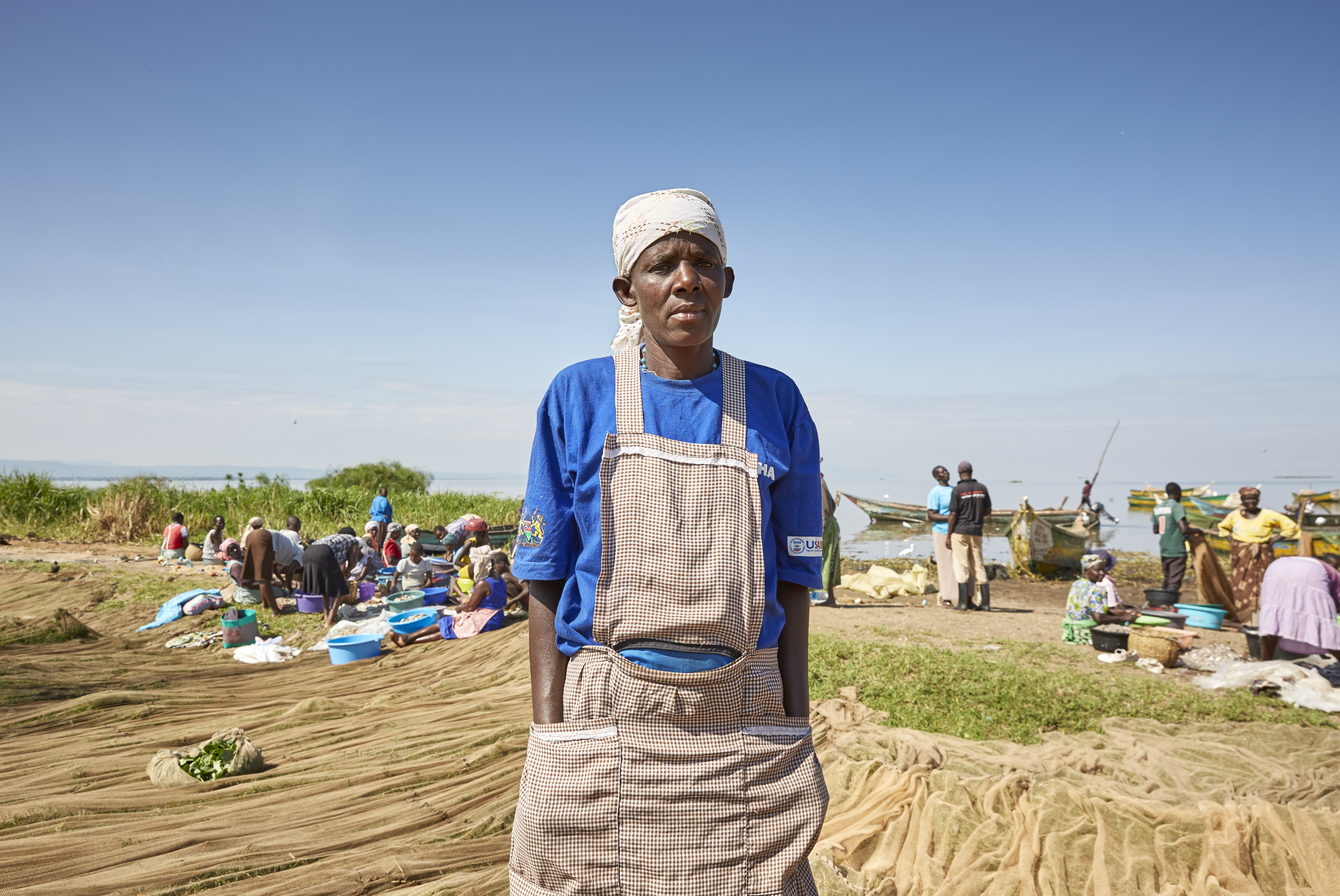 Like many women in Nduru Beach, Milka Onyango earns money to support her family by cleaning and selling fish.