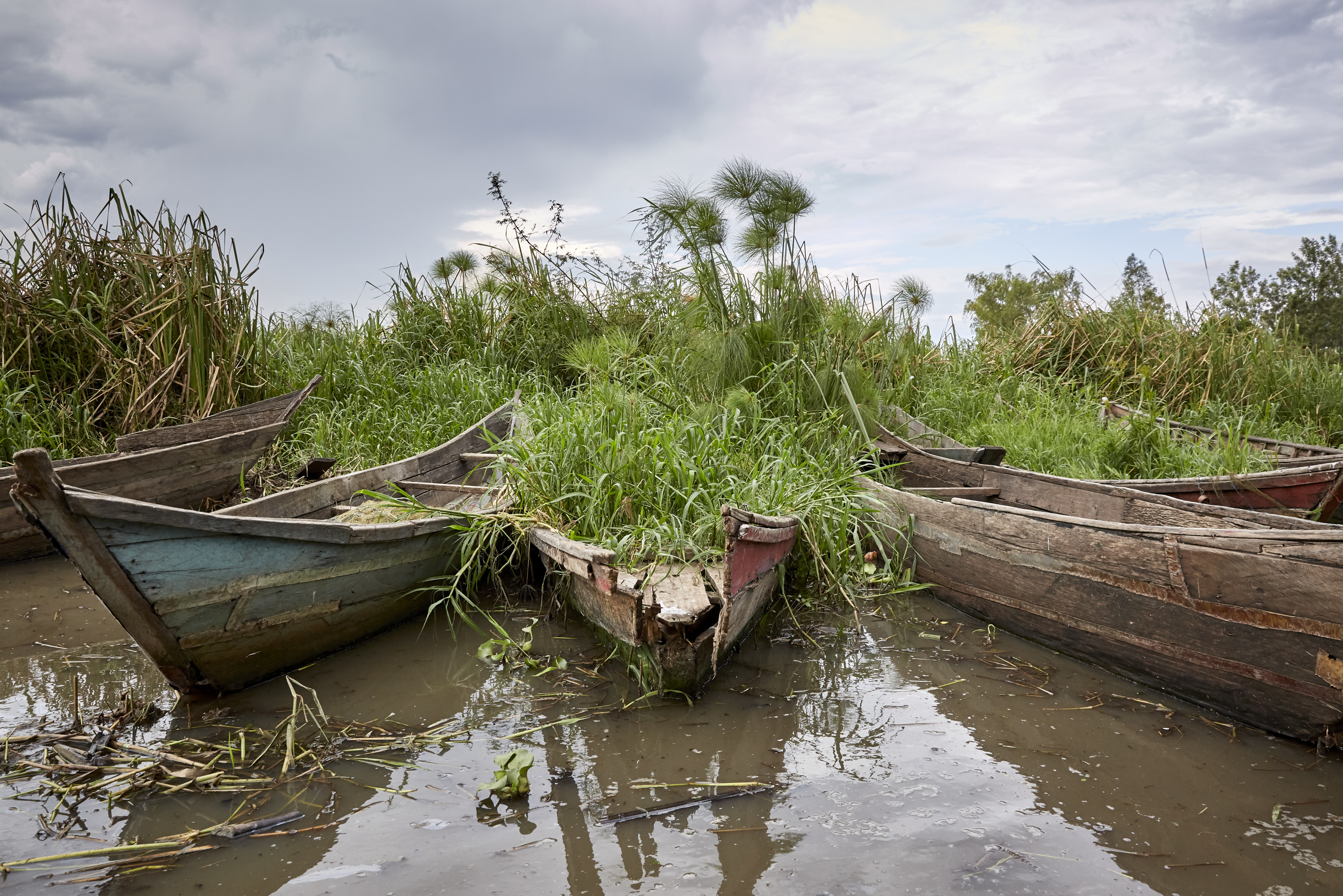 The village of Kusa Beach is another member of the No Sex For Fish cooperative. The people there say that these three boats, funded by grants, were made from low-quality wood and eventually had to be grounded.