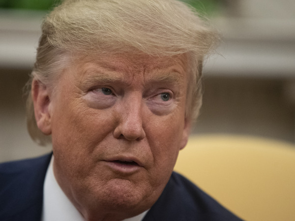 President Trump speaks during a meeting with Greek Prime Minister Kyriakos Mitsotakis in the Oval Office on Tuesday in Washington.