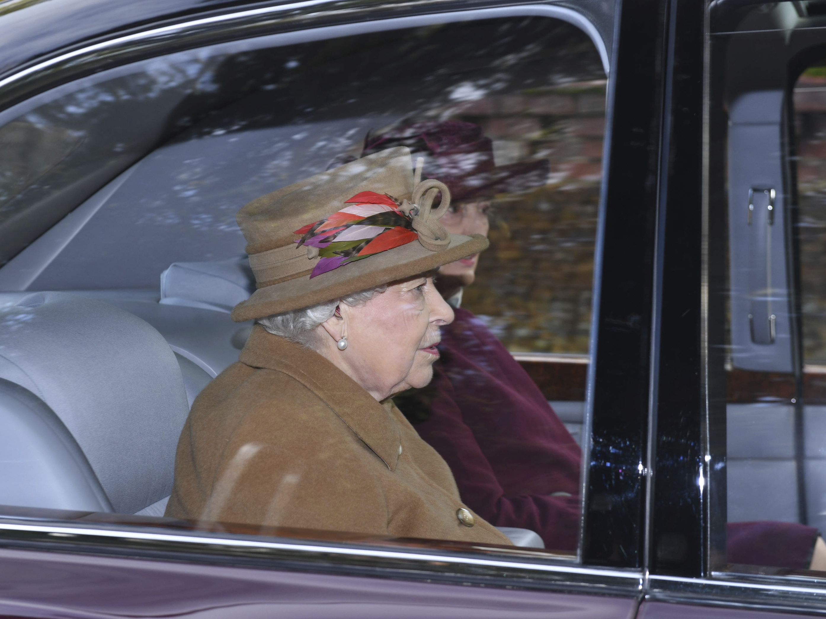 Britain's Queen Elizabeth II arrives to attend a morning church service at St. Mary Magdalene Church in Sandringham, England, on Jan. 12.