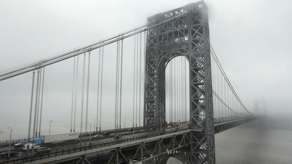 Traffic crosses the George Washington Bridge in Fort Lee, N.J. The bridge made headlines in 2013 when two access lanes were shut down, creating gridlock — and a political scandal. (Richard Drew/AP)