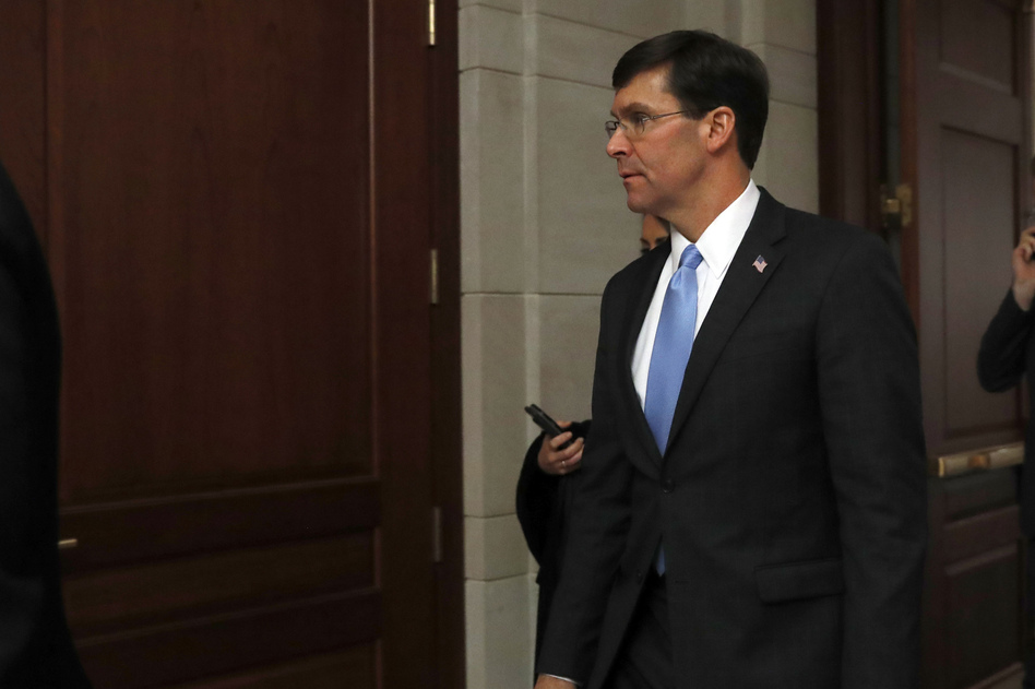 Defense Secretary Mark told NPR on Monday that the U.S. has the constitutional authority to strike Iranian proxies in Iraq and Iran on its home soil in retaliation for attacks on American forces. (Jacquelyn Martin/AP)