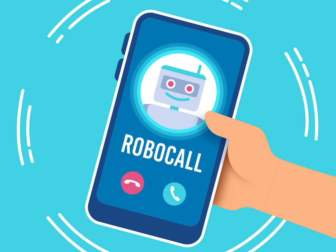 Robocall telephone call receiving a marketing or sales or political advertising phone call.