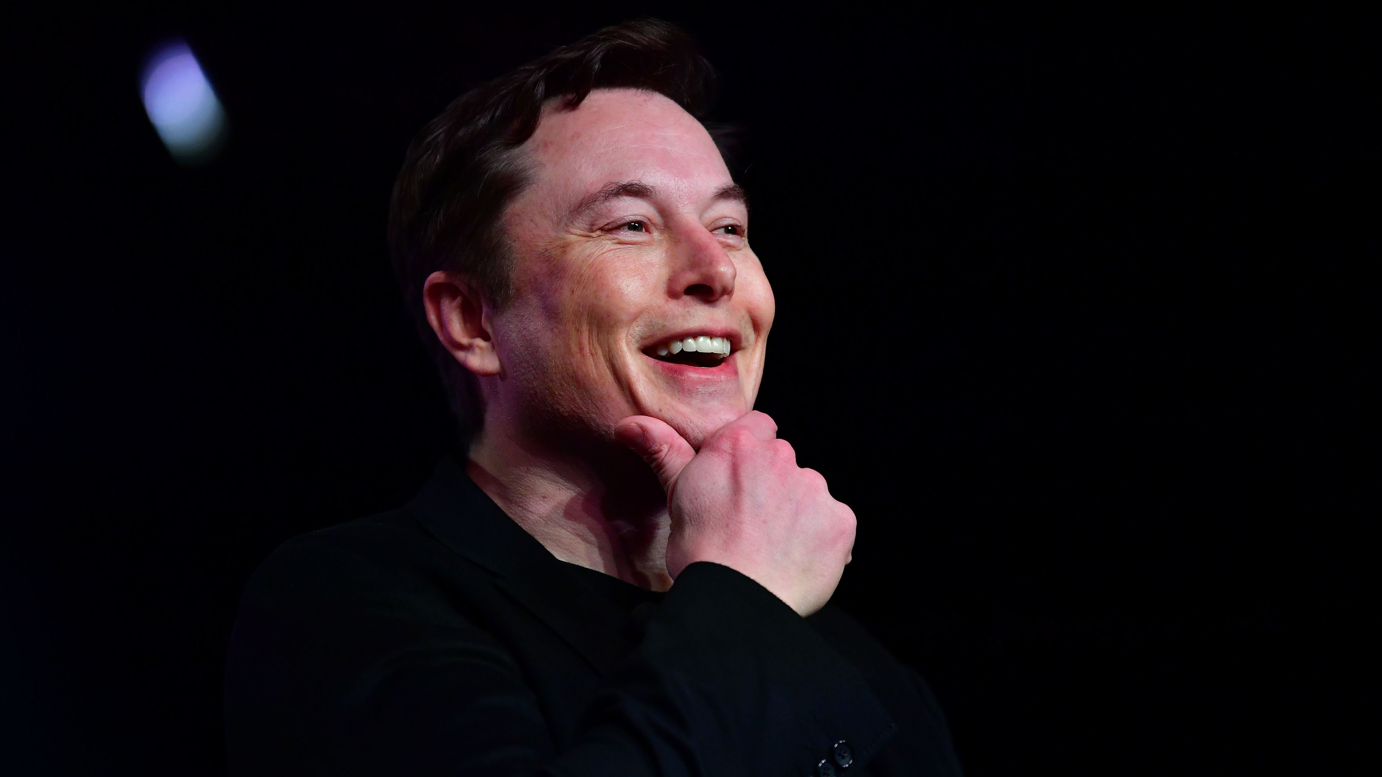 Tesla CEO Elon Musk speaks during the unveiling of the Tesla Model Y in Hawthorne, Calif., on March 14, 2019. (AFP via Getty Images)