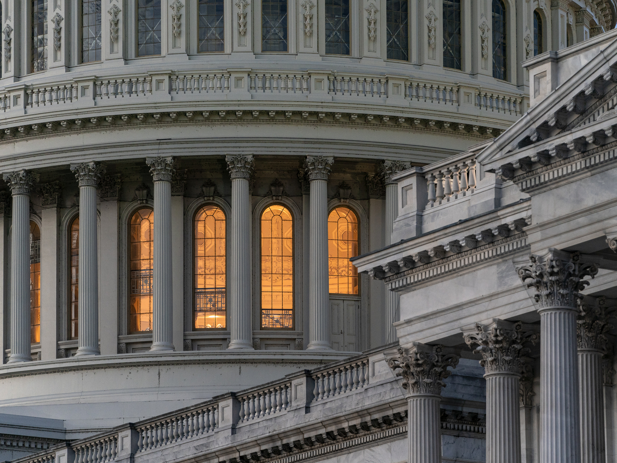 The Capitol and Senate are seen in Washington