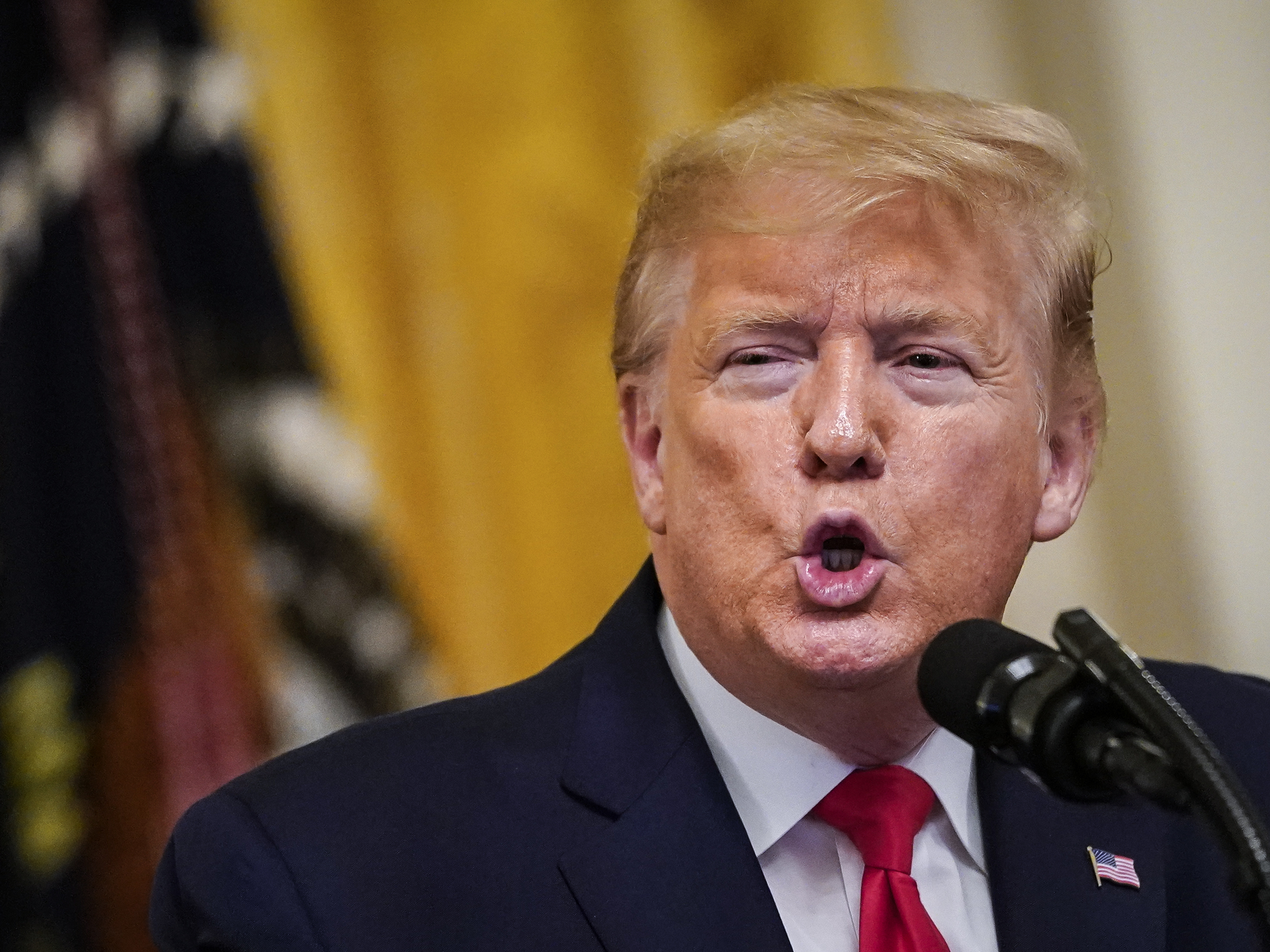 President Trump speaks in the East Room of the White House on Jan. 24, 2020. (Getty Images)