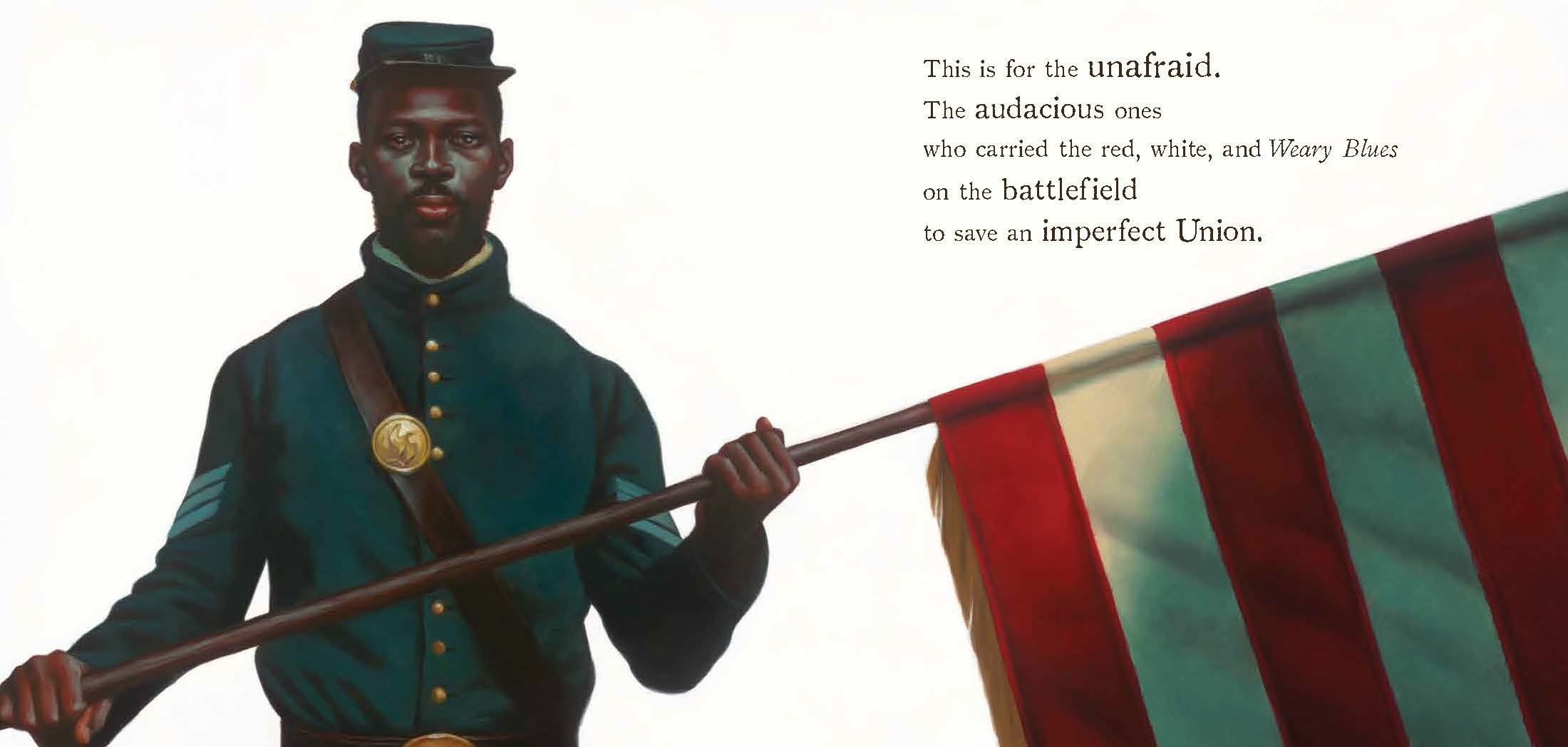 A glimpse inside <em>The Undefeated</em>, illustrated by Kadir Nelson and written by Kwame Alexander. The book won the Caldecott Medal on Monday at the annual Youth Media Awards in Philadelphia. (Kadir Nelson/Houghton Mifflin Harcourt)