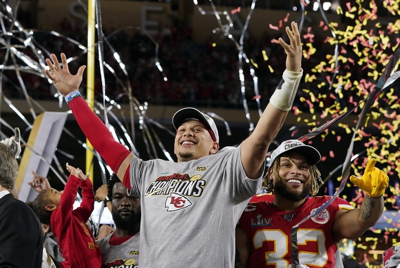 Kansas City Chiefs quarterback Patrick Mahomes unveils his Super Bowl ring  for the first time