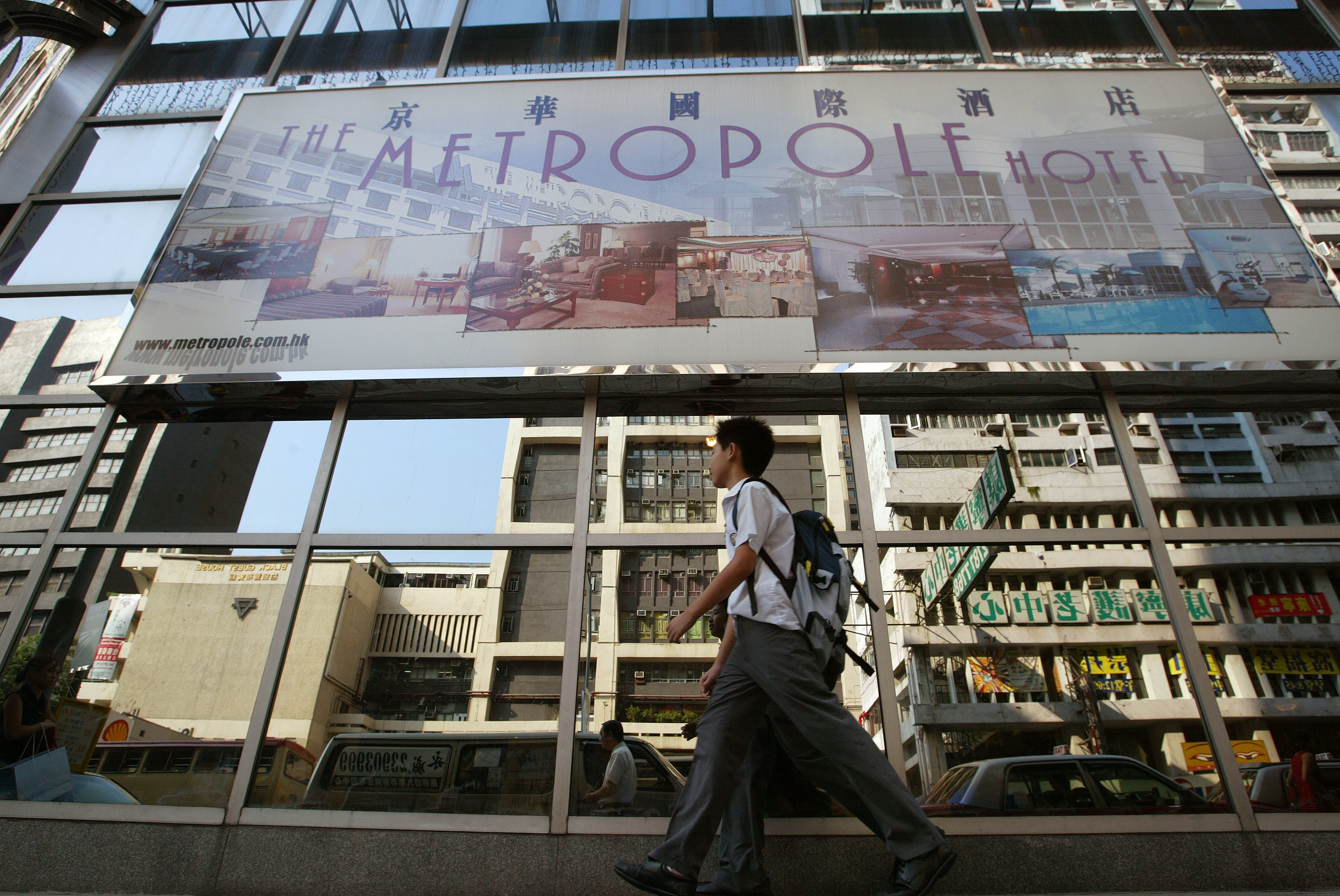 The Metropole Hotel in Hong Kong was ground zero for a super-spreading event during the 2003 SARS outbreak. (South China Morning Post via Getty Images)