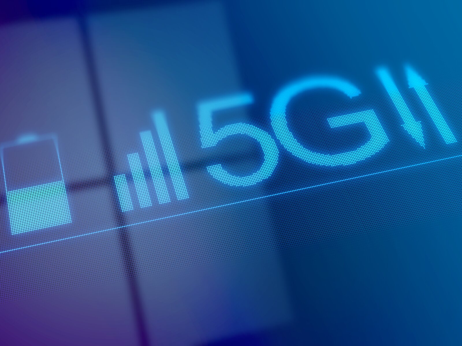 Conceptual illustration representing the new 5G mobile data network.