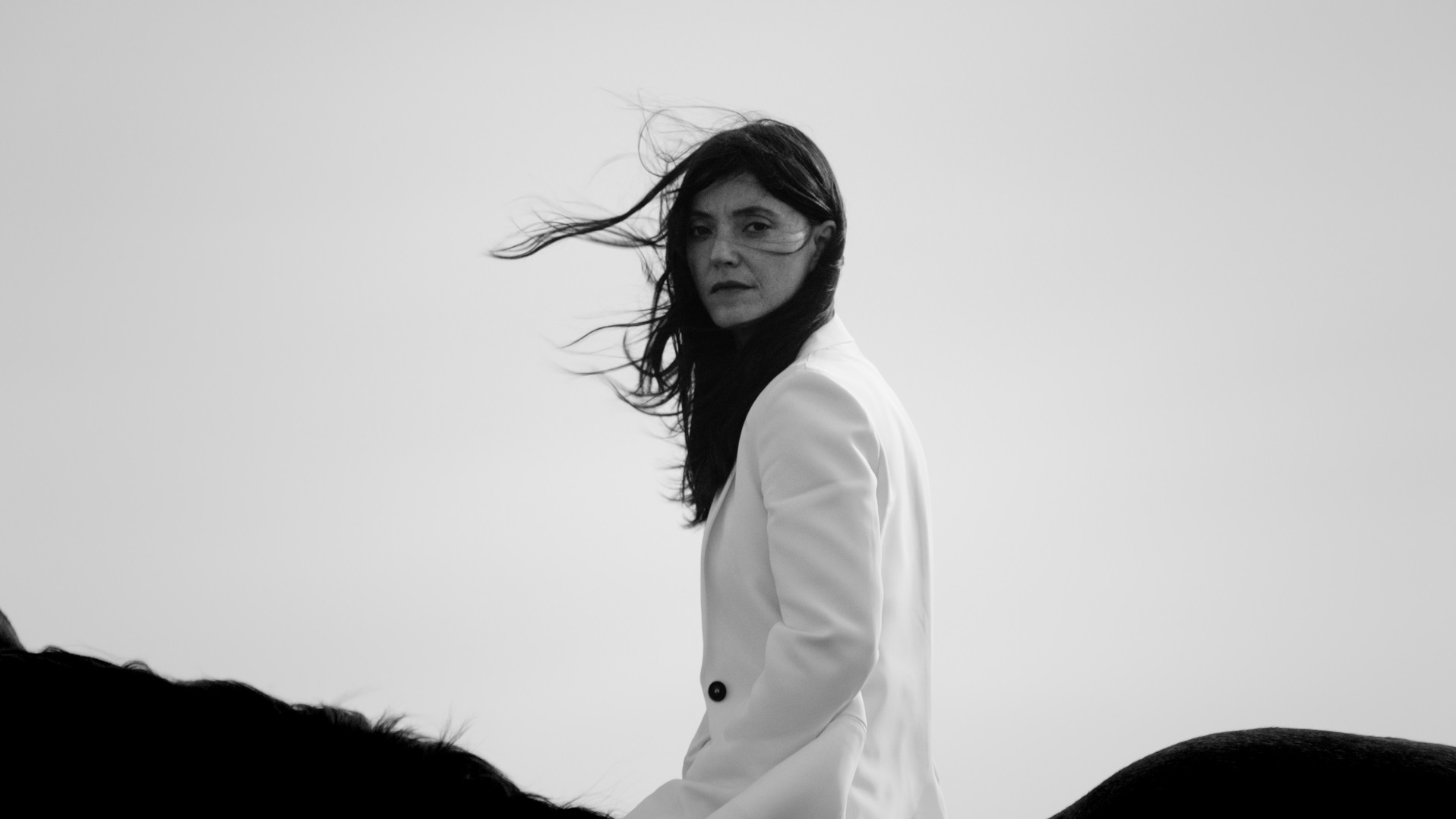 Sharon Van Etten astride a horse for her &quot;Beaten Down&quot; video. (YouTube)