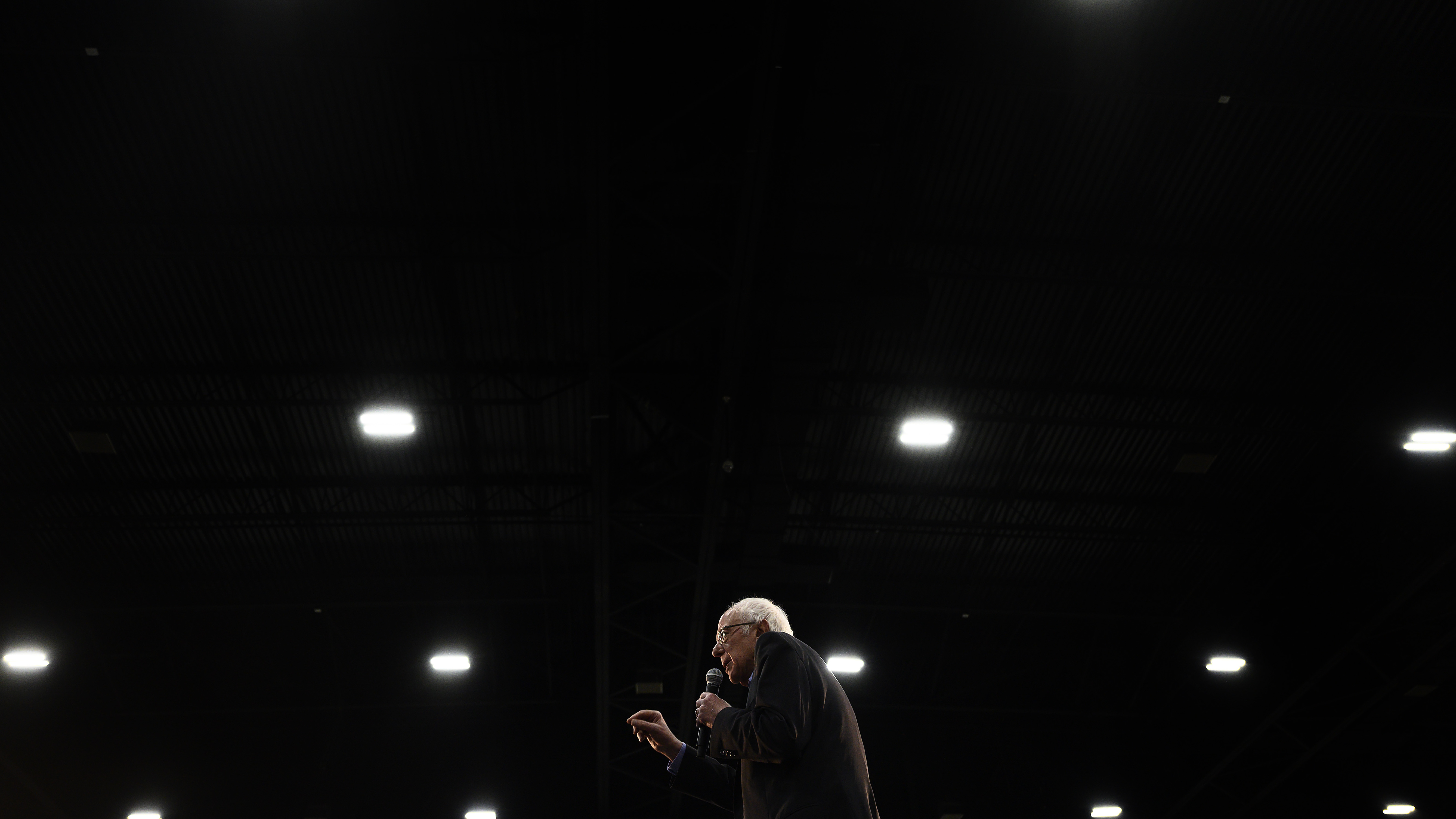 The Bernie Sanders campaign's small live-streaming video operation has been a central part of his strategy during his second run for president. (AFP via Getty Images)