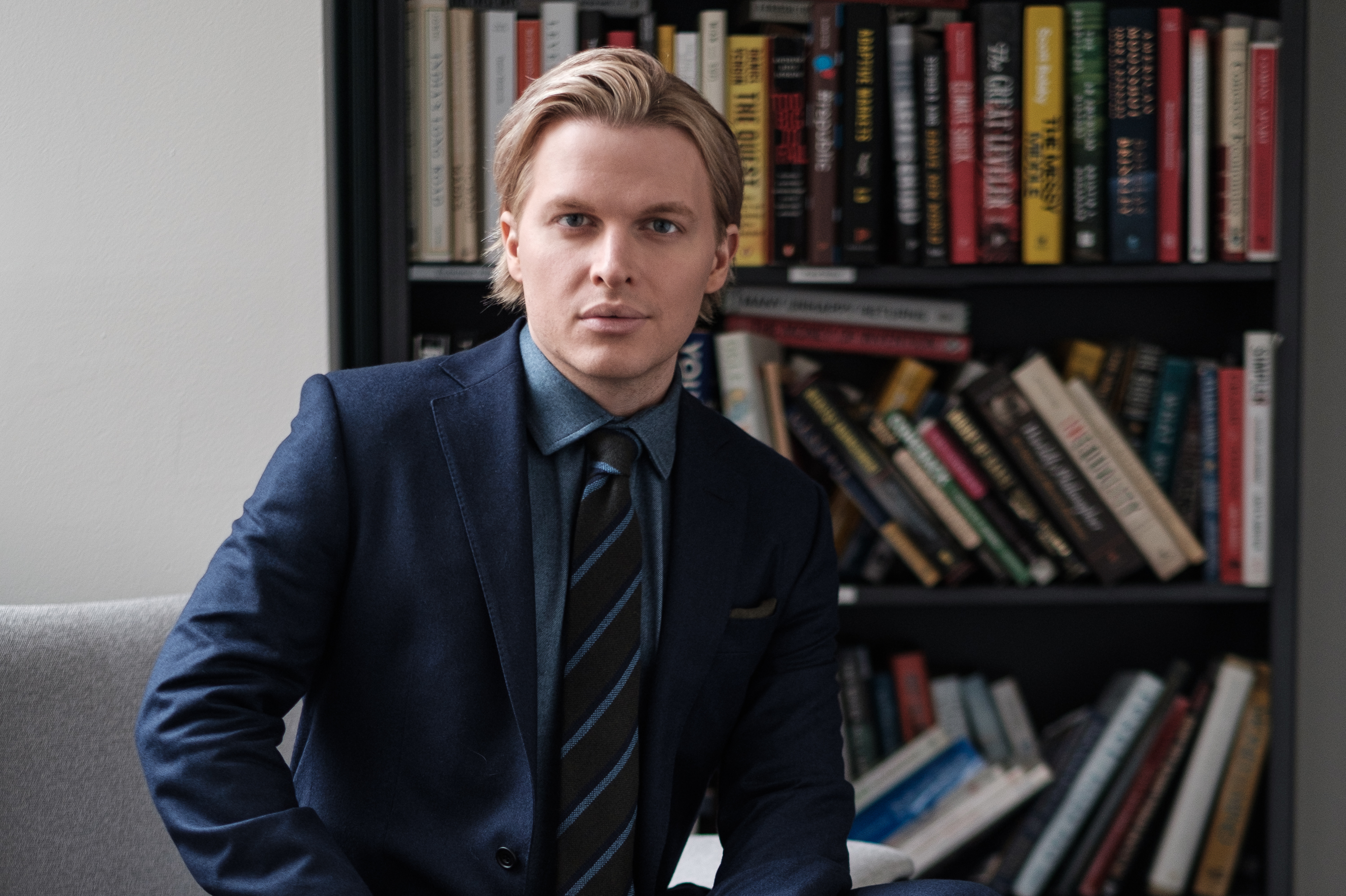 Pulitzer Prize-winning investigative journalist Ronan Farrow. (A.J. Chavar for NPR)