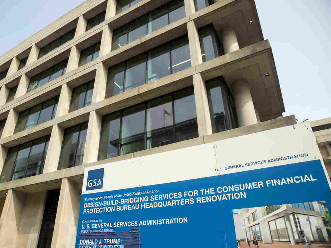 The construction site for the Consumer Financial Protection Bureau's new headquarters in Washington