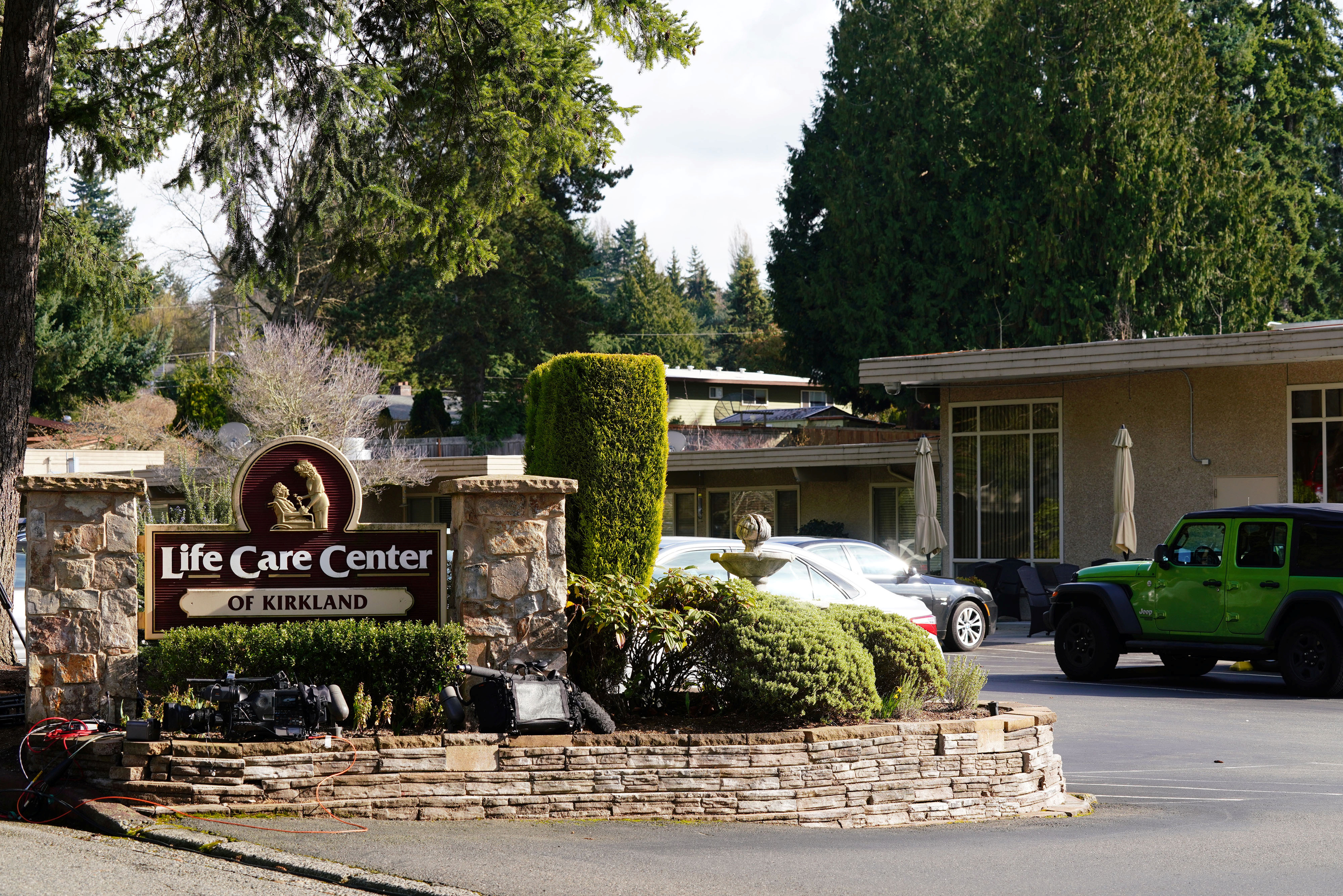 The Life Care Center of Kirkland where a number of residents have become infected with Covid-19. Kirkland, Washington, Sunday, February 29, 2020. (Reuters)