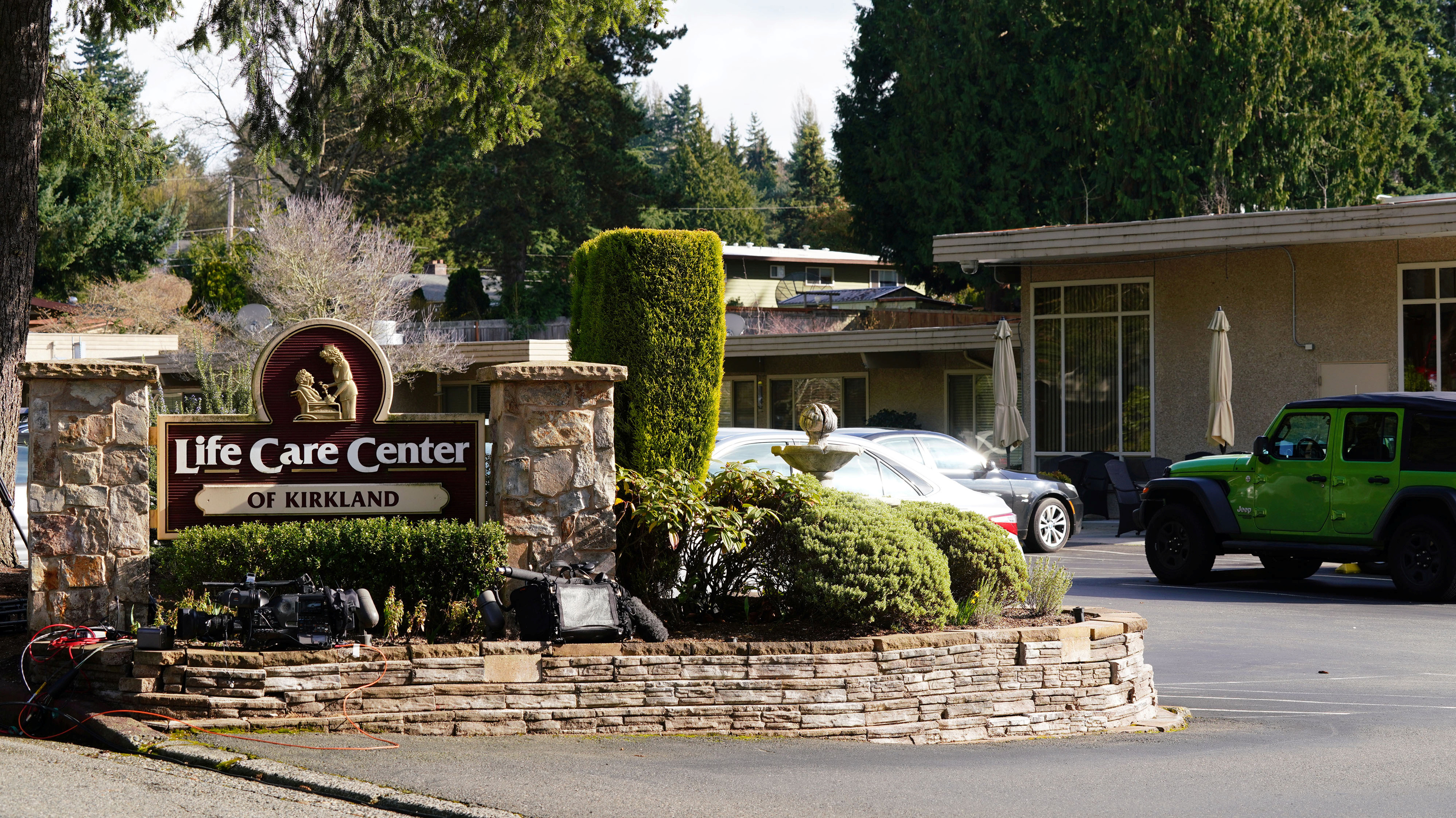 The Life Care Center of Kirkland where a number of residents have become infected with Covid-19. Kirkland, Washington, Sunday, February 29, 2020.