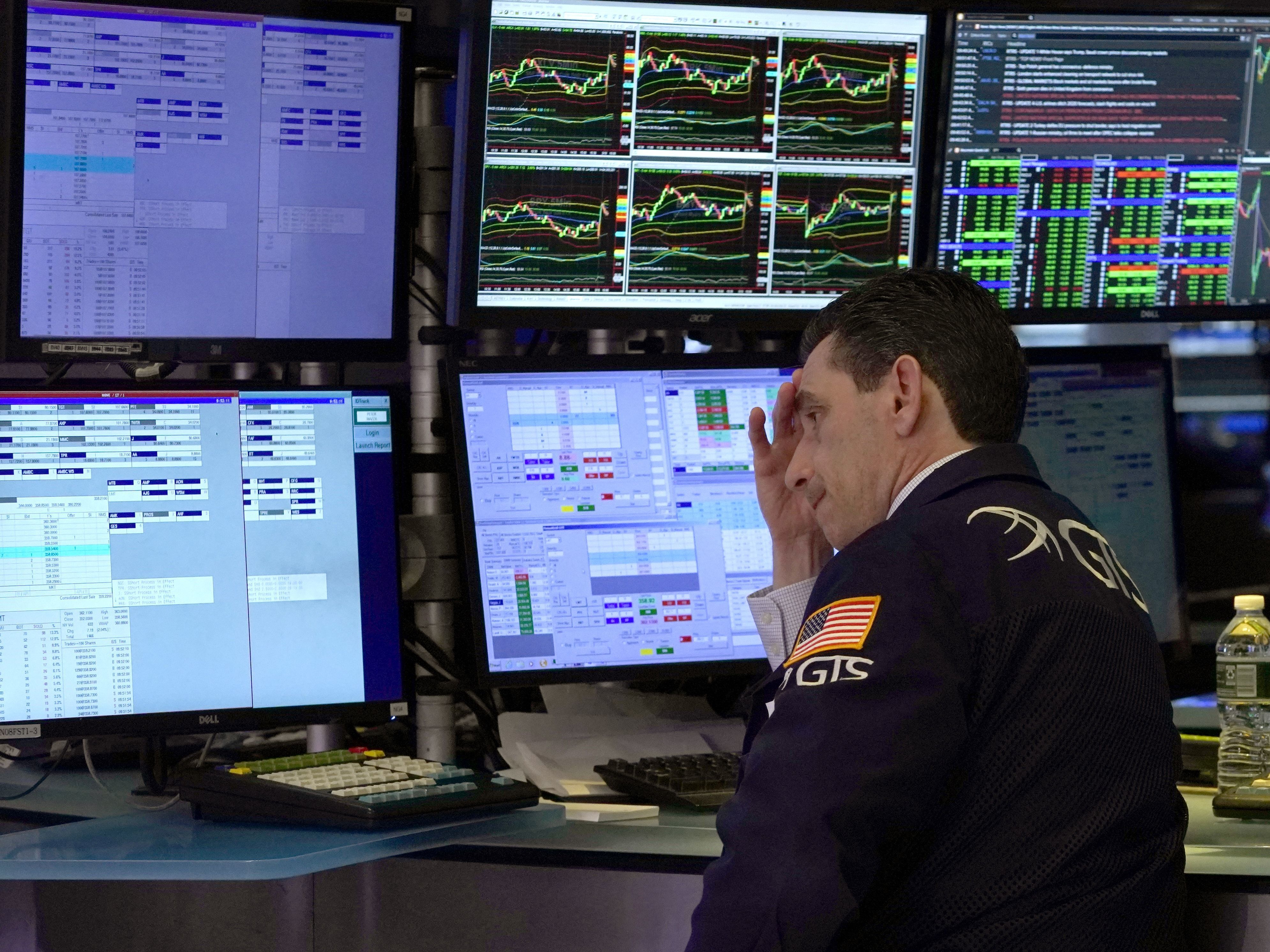 The stock market has continued to be volatile in recent weeks over growing fears that the spread of coronavirus will push the world economy into recession. (AFP via Getty Images)