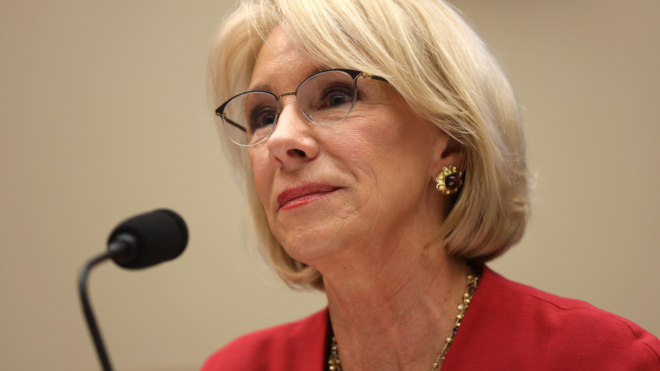 U.S. Secretary of Education Betsy DeVos also announced the Department of Education would refund about $1.8 billion to the more than 830,000 borrowers who were in the process of having money withheld. (Alex Wong/Getty Images)