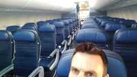 Peace Corps volunteer Adam Greenberg worked to develop fish farming in Zambia. He took this selfie on March 23, en route to San Diego, the final destination of his evacuation.