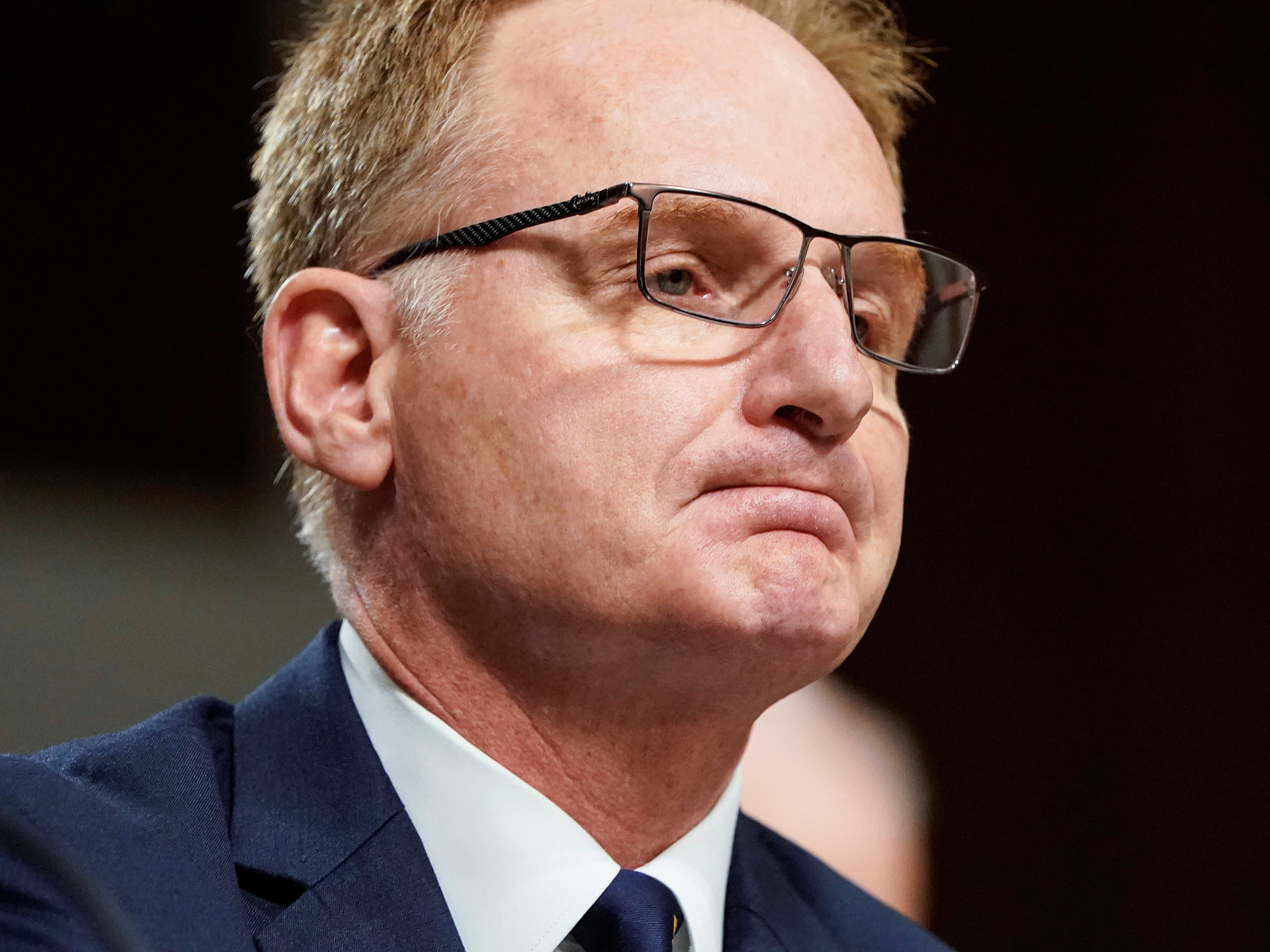 Acting Navy Secretary Thomas Modly testifies before a Senate hearing in December 2019. (Reuters)